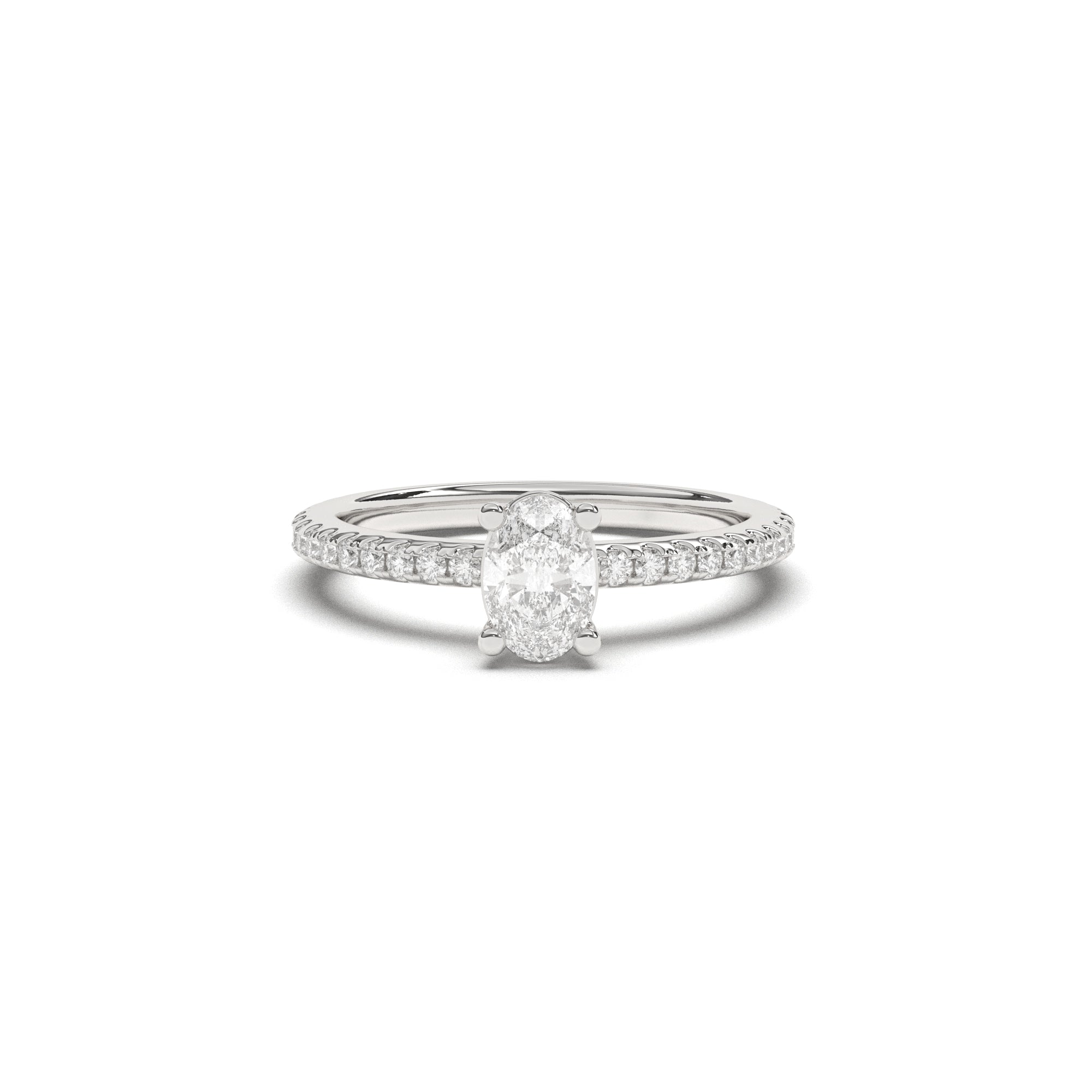Oval Petit Claire Pavé - 1,5 mm