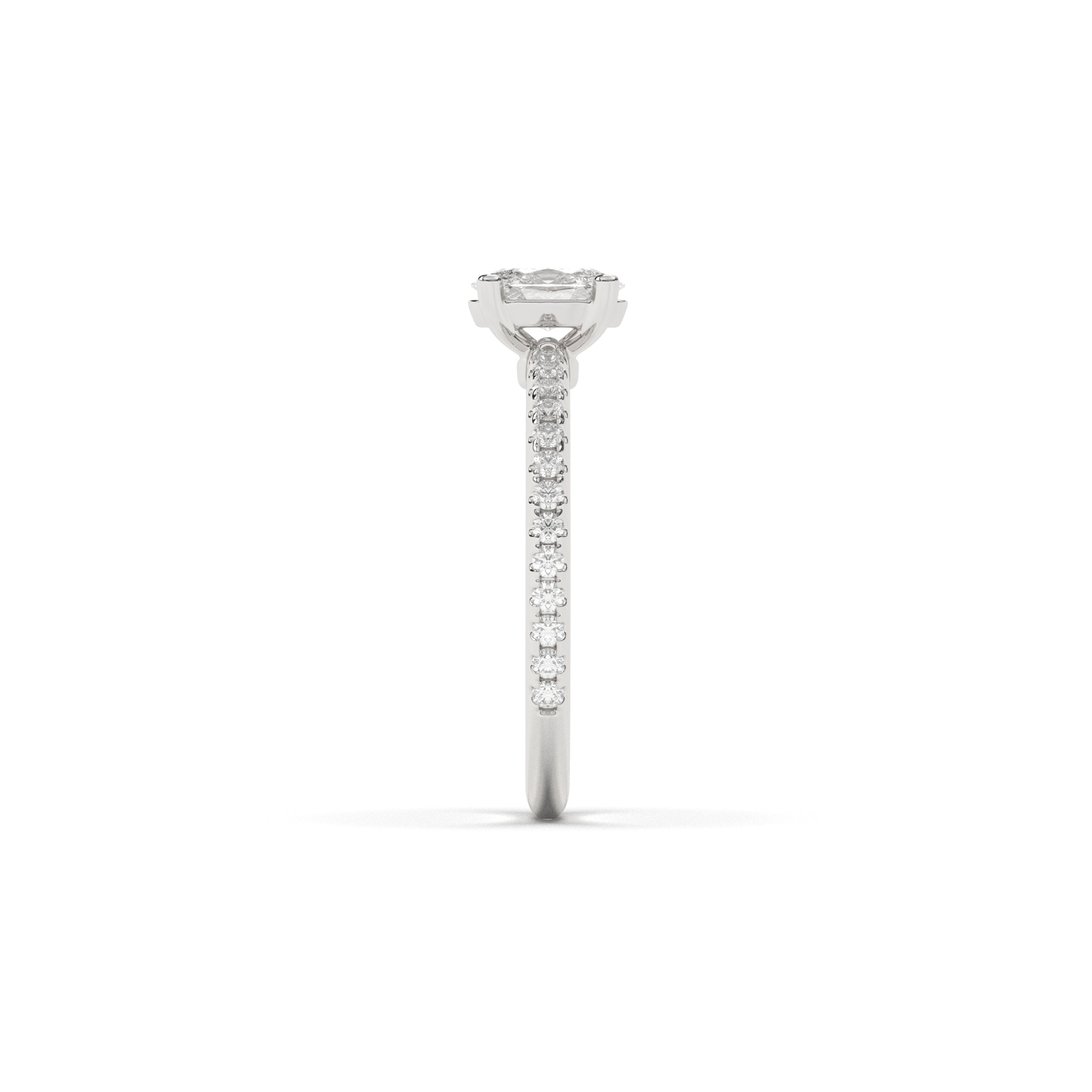 Oval Petit Claire Pavé - 1,5 mm