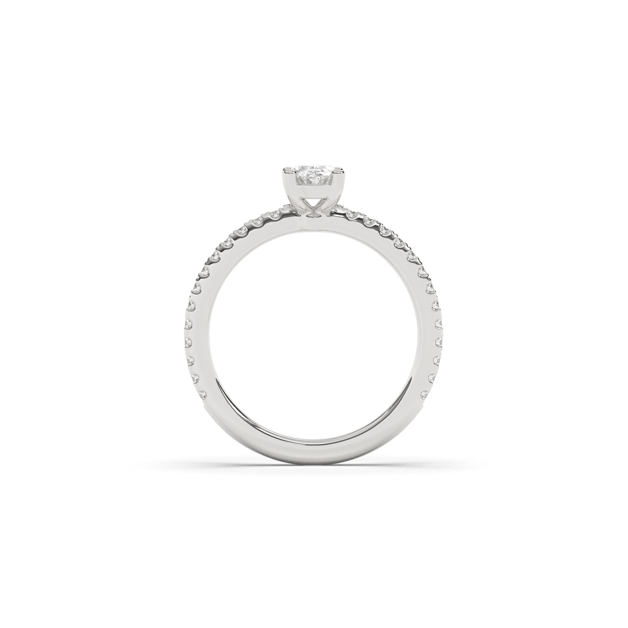 Oval Petit Claire Pavé - 1,5 mm