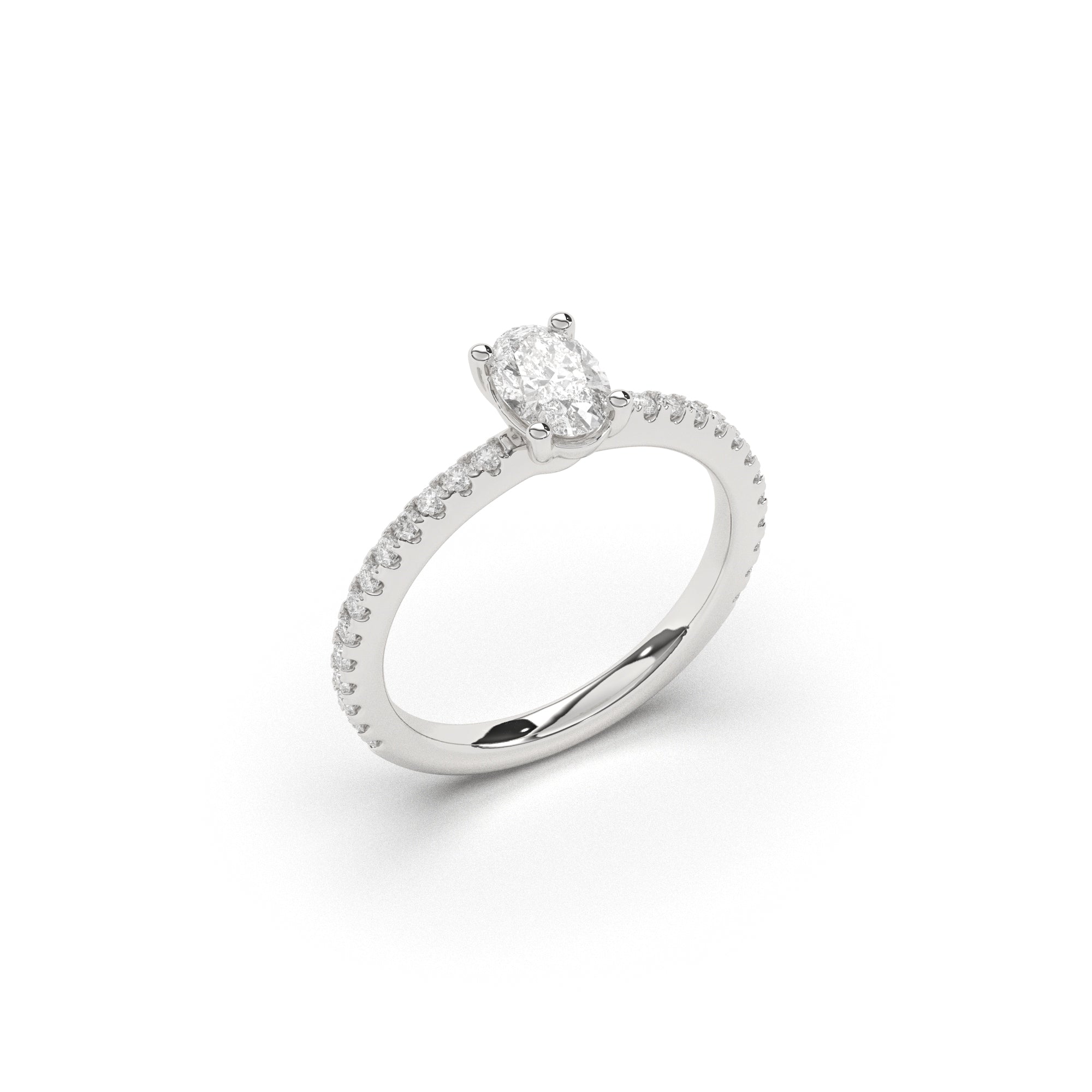 Oval Petit Claire Pavé - 1,5 mm