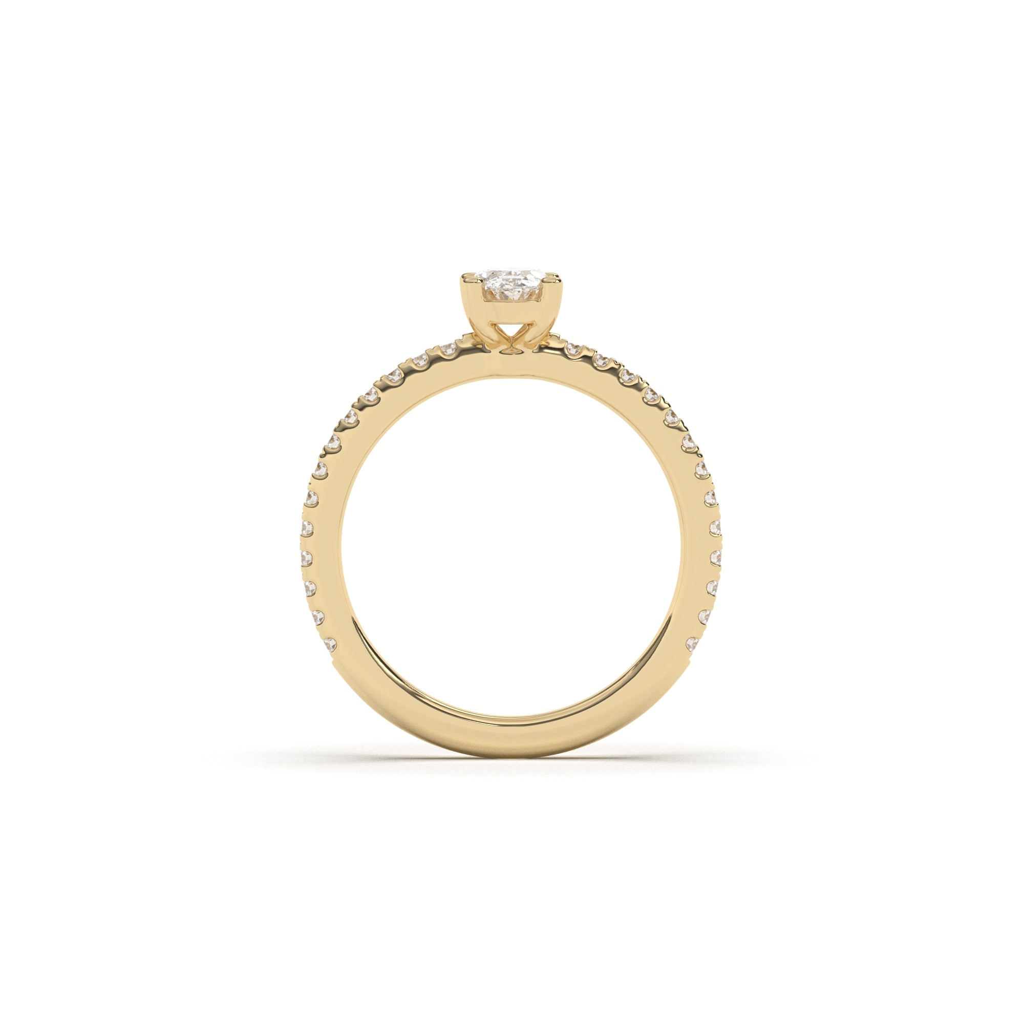Oval Petit Claire Pavé - 1,5 mm