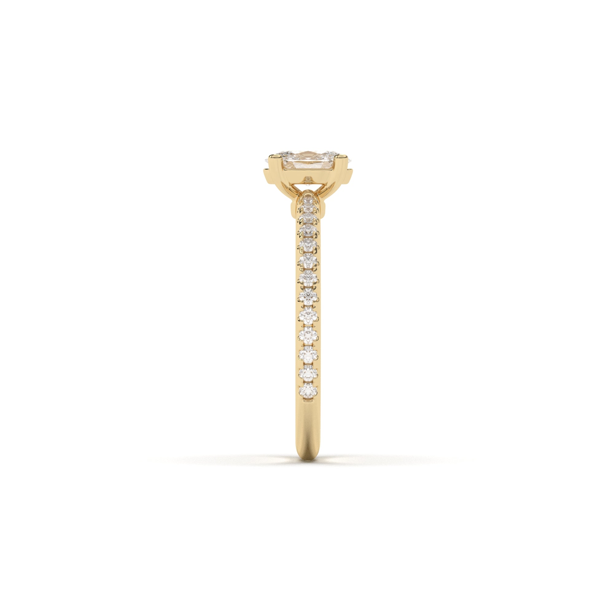 Oval Petit Claire Pavé - 1,5 mm