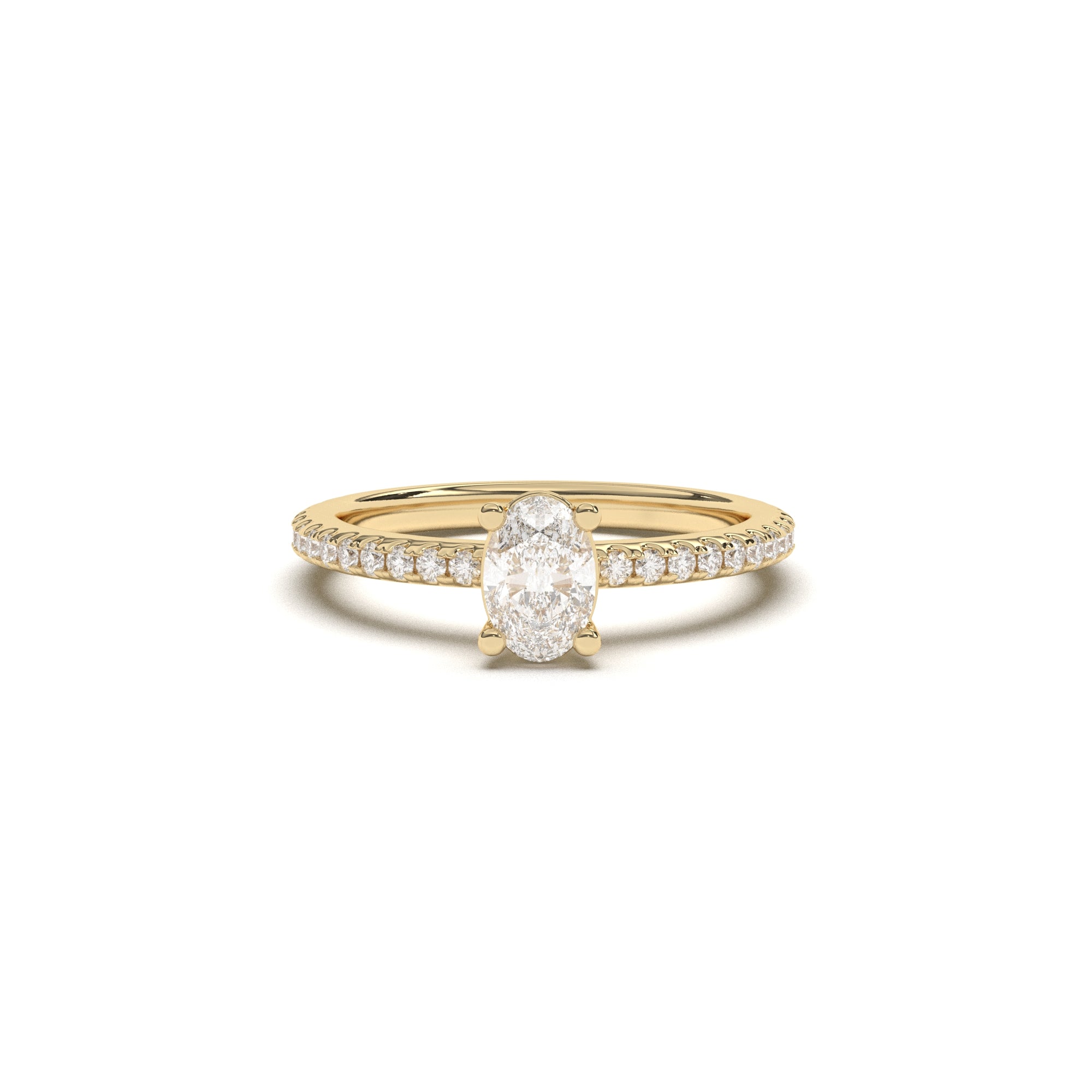 Oval Petit Claire Pavé - 1,5 mm