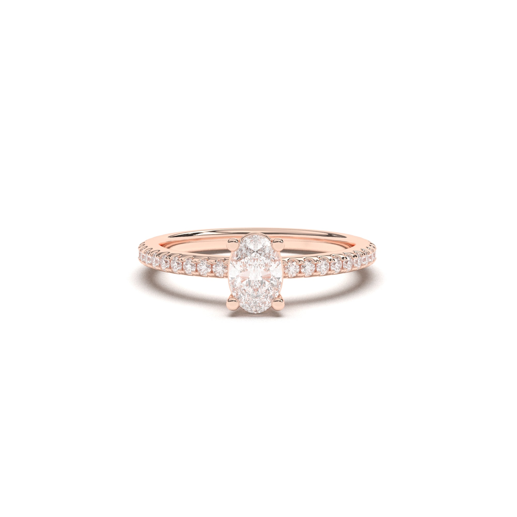 Oval Petit Claire Pavé - 1,5 mm