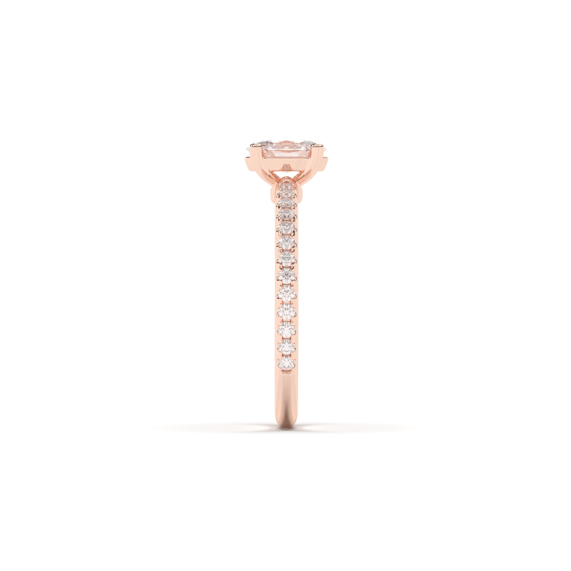 Oval Petit Claire Pavé - 1,5 mm