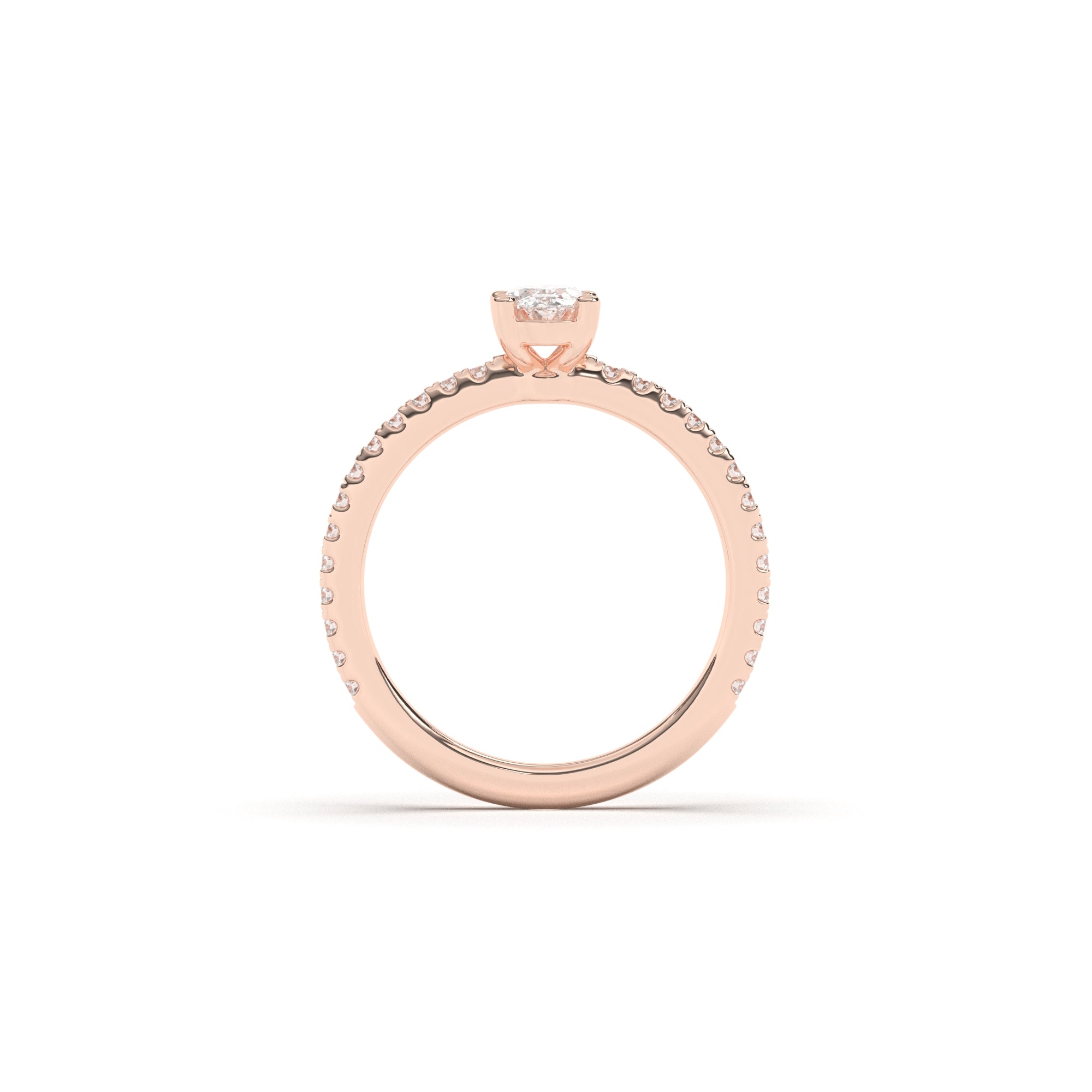 Oval Petit Claire Pavé - 1,5 mm