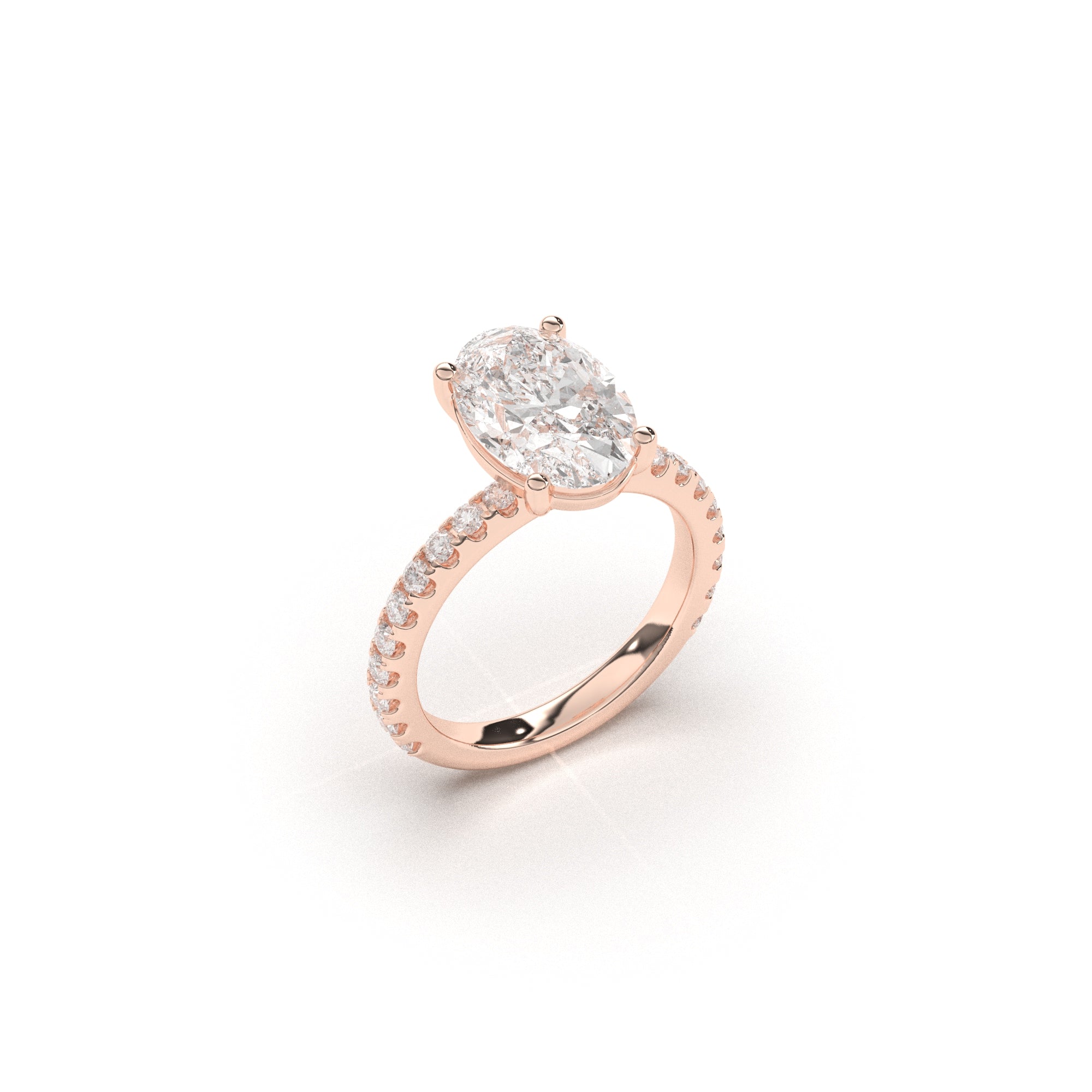 Oval Claire Pavé - 2.00 mm