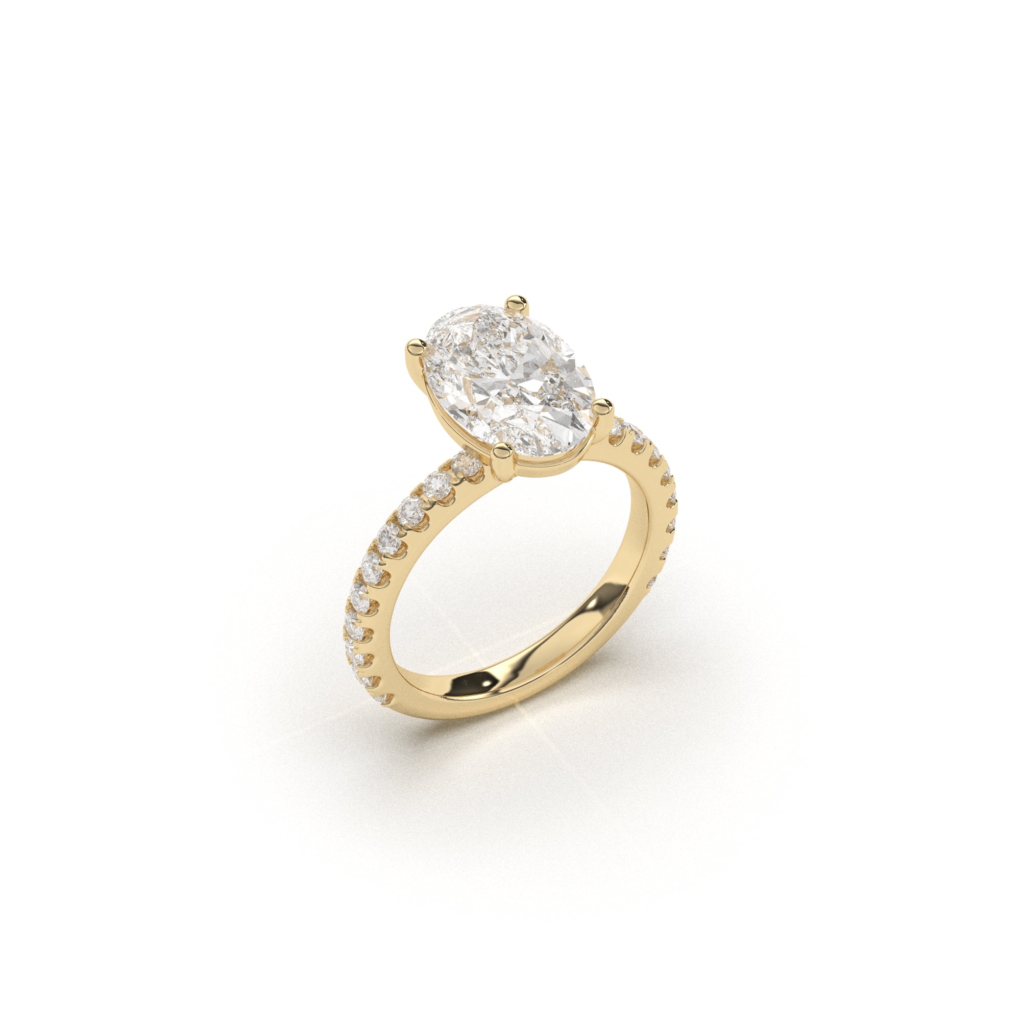 Oval Claire Pavé - 2.00 mm