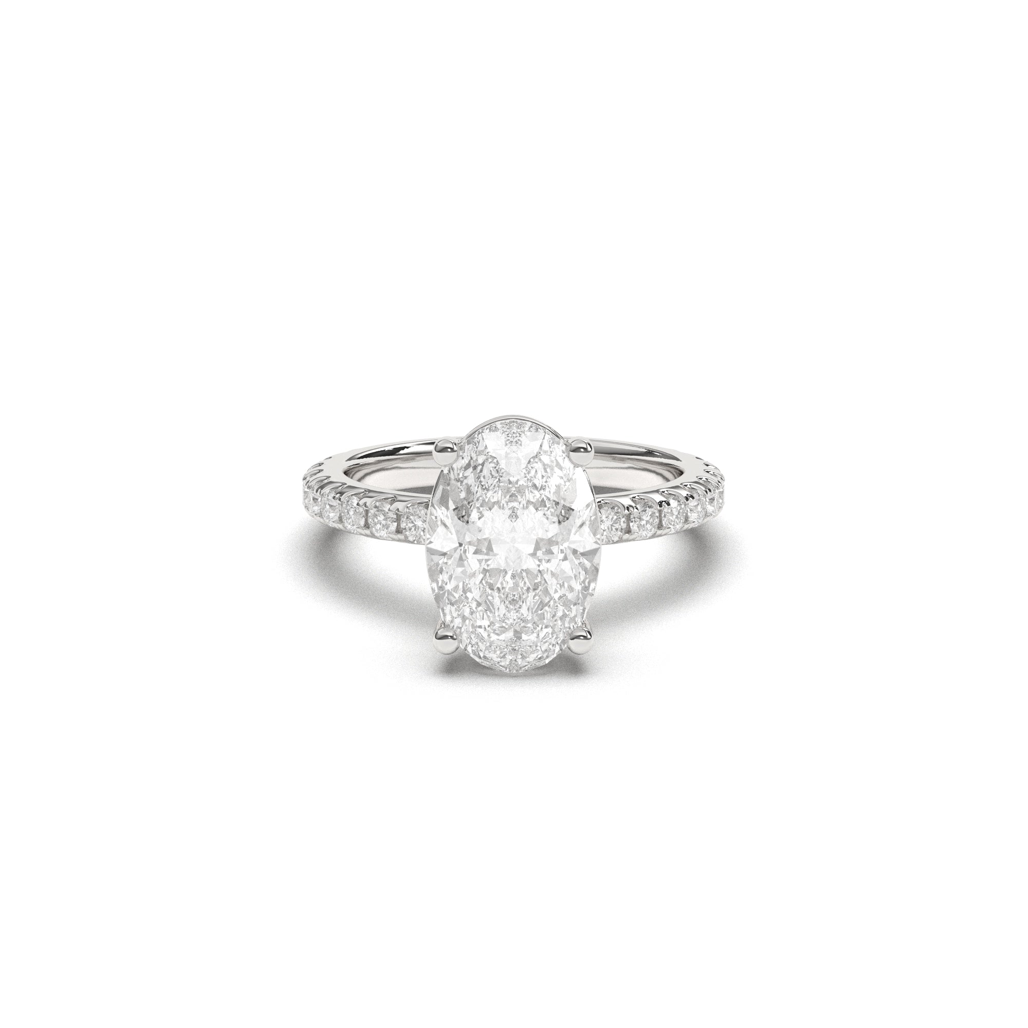 Oval Claire Pavé - 2.00 mm
