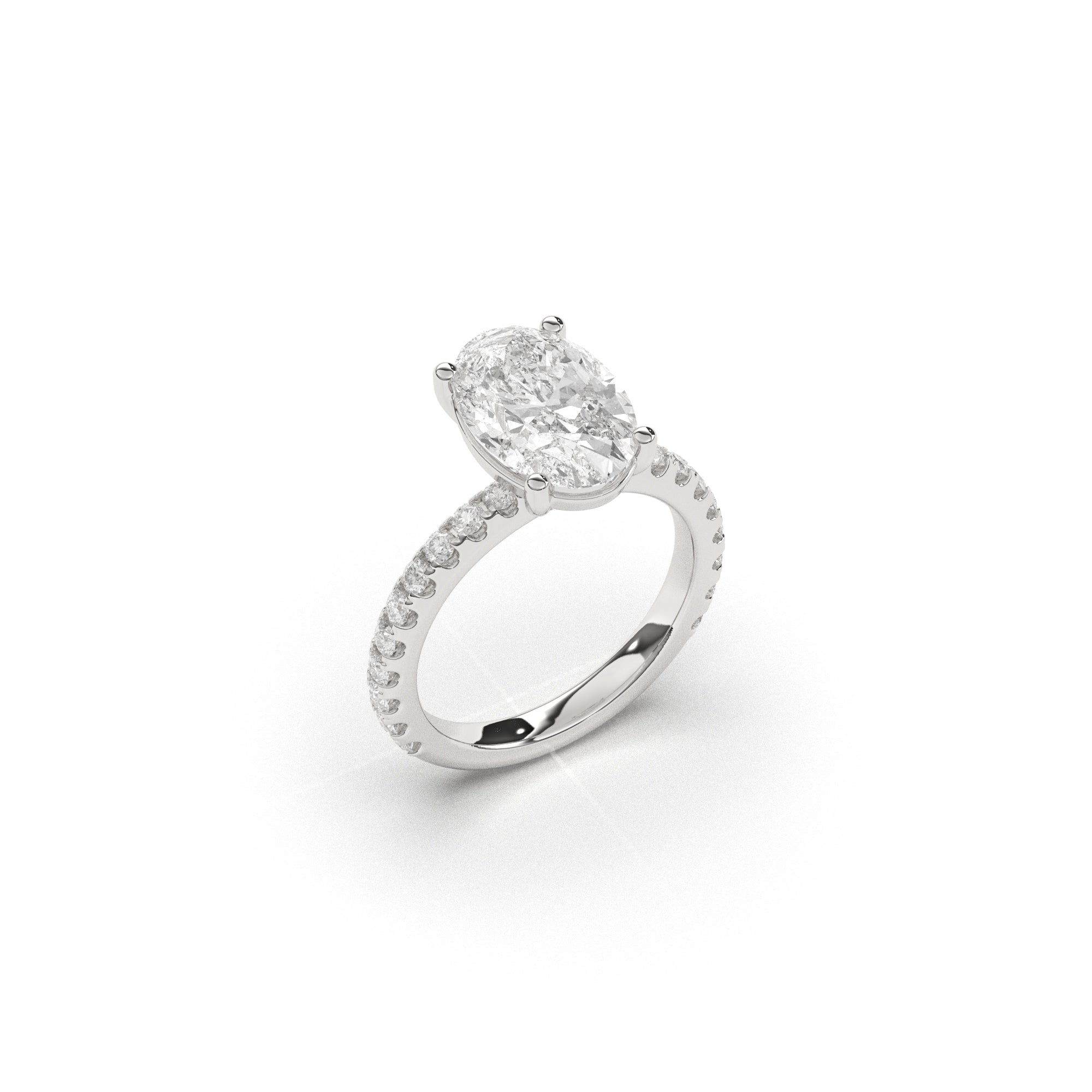 Oval Claire Pavé - 2.00 mm