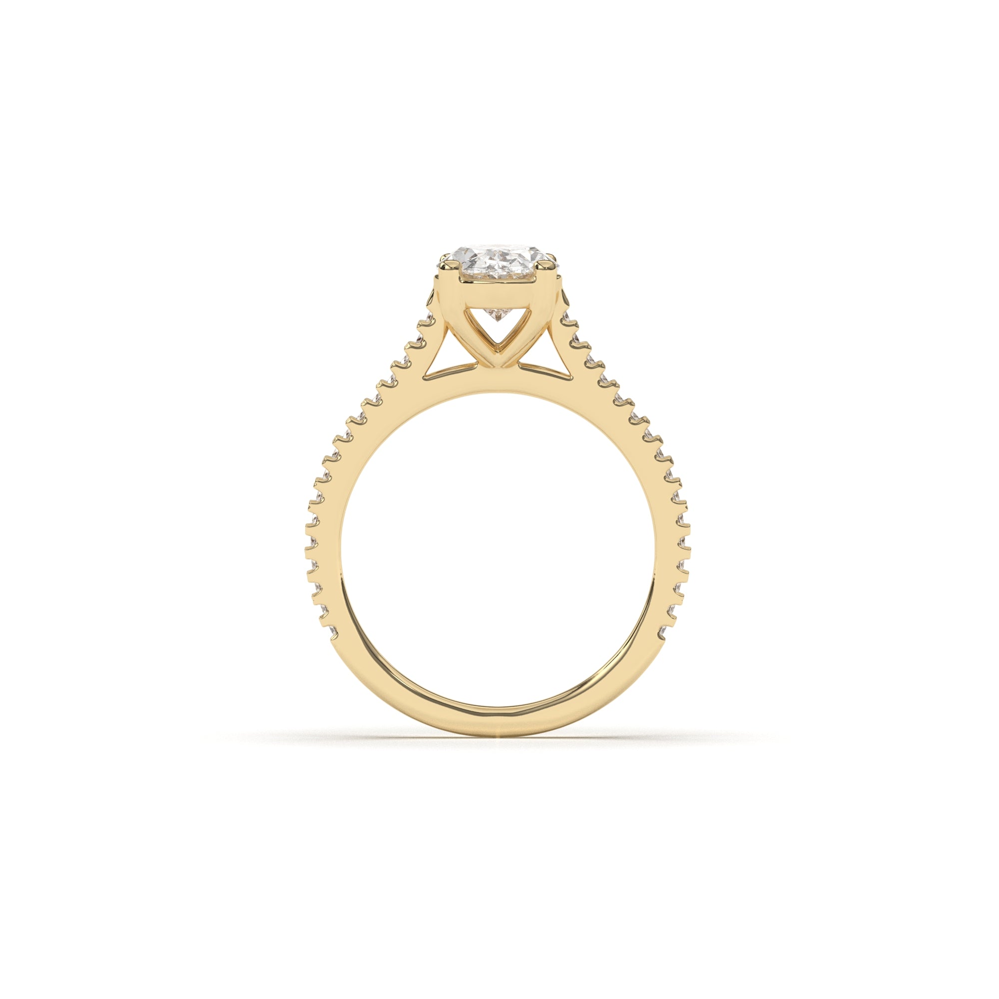 Oval Petit Soline Pavé - 1,5 mm