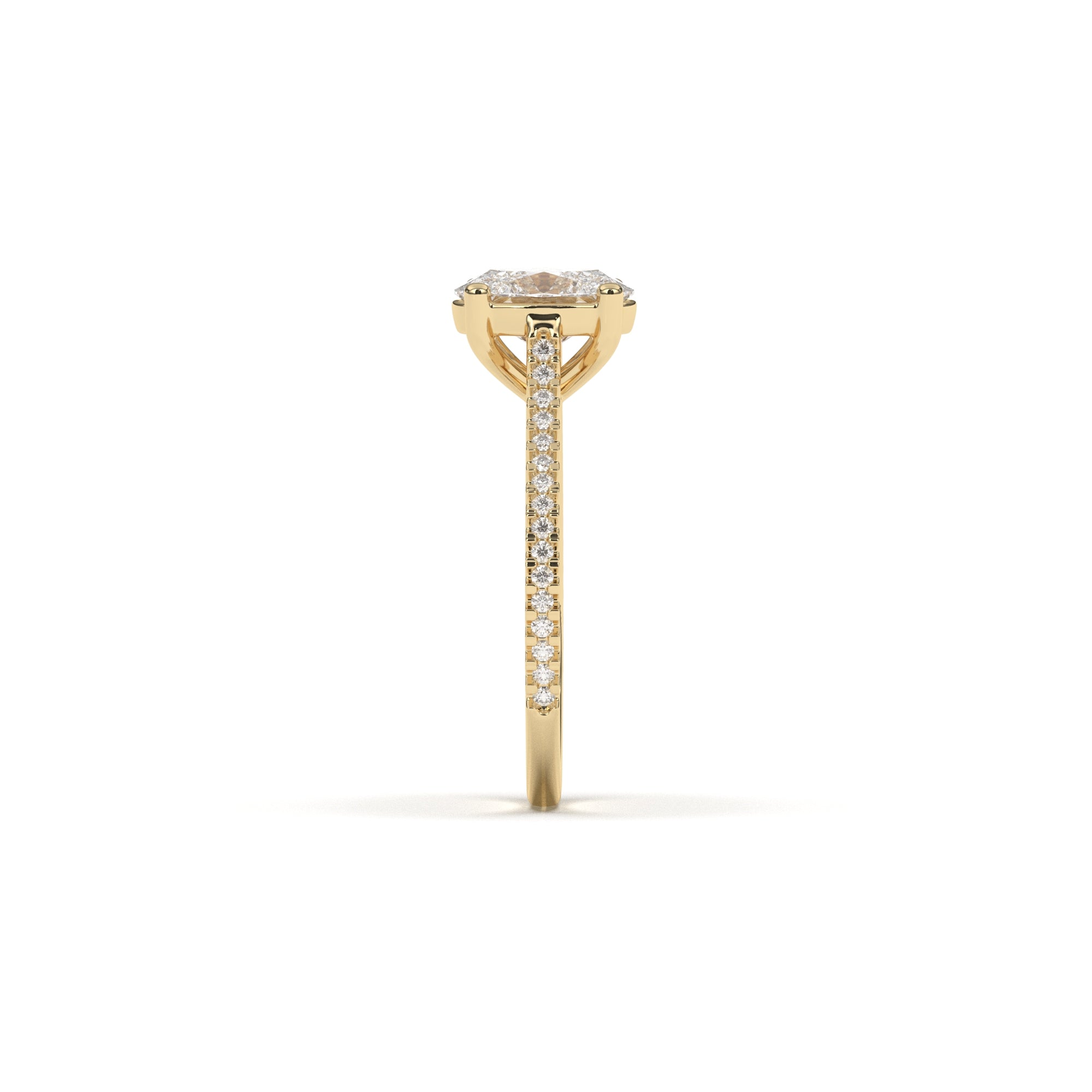 Oval Petit Soline Pavé - 1,5 mm