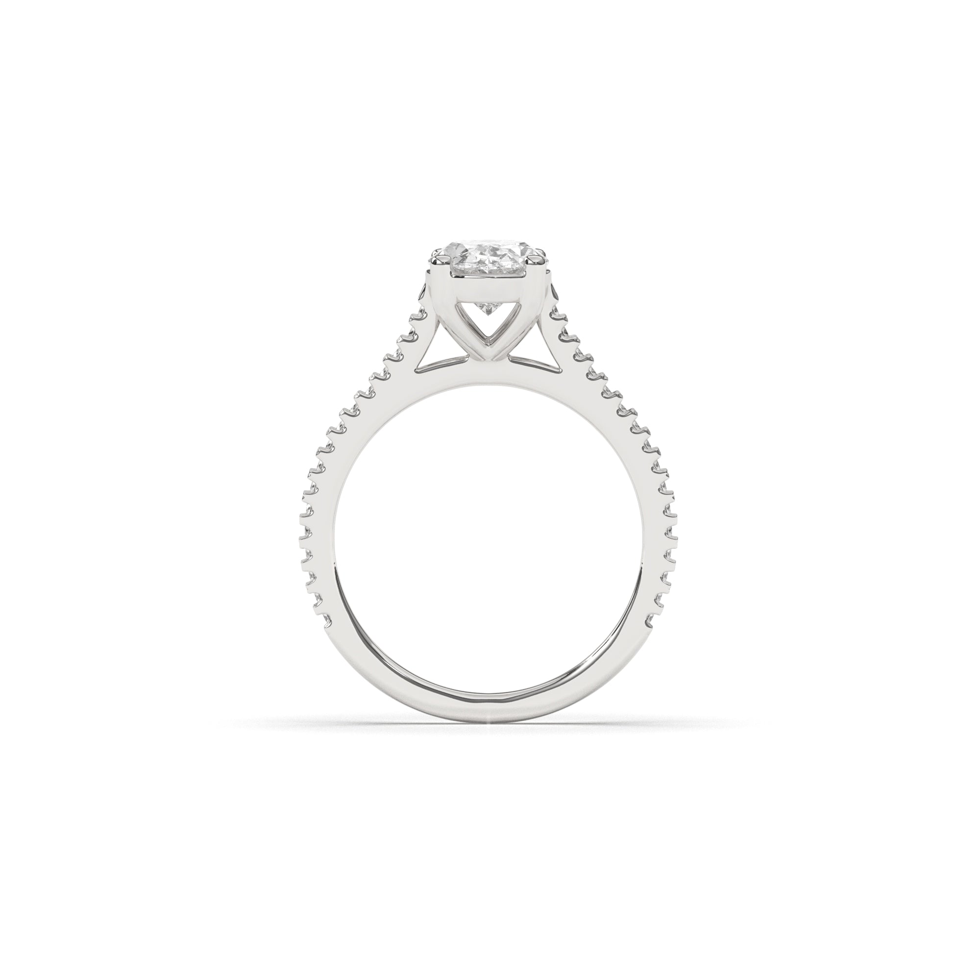Oval Petit Soline Pavé - 1,5 mm