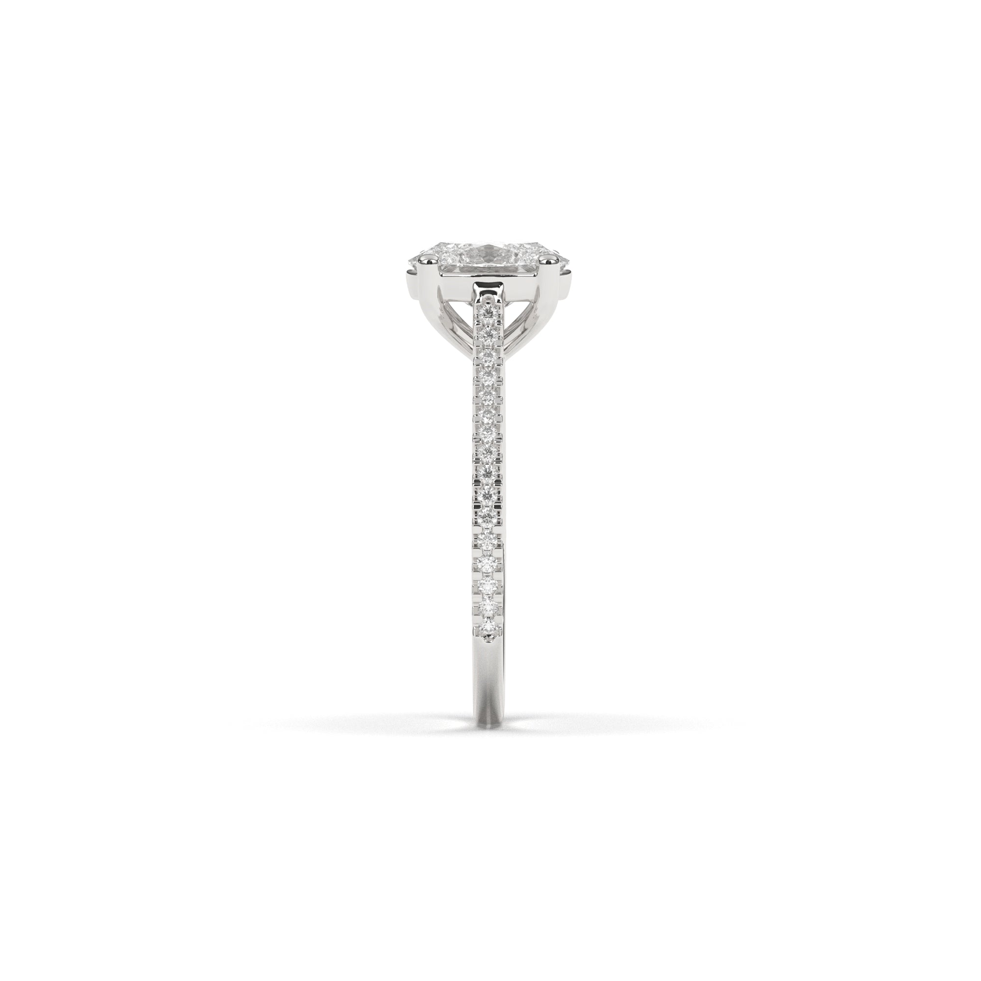 Oval Petit Soline Pavé - 1,5 mm
