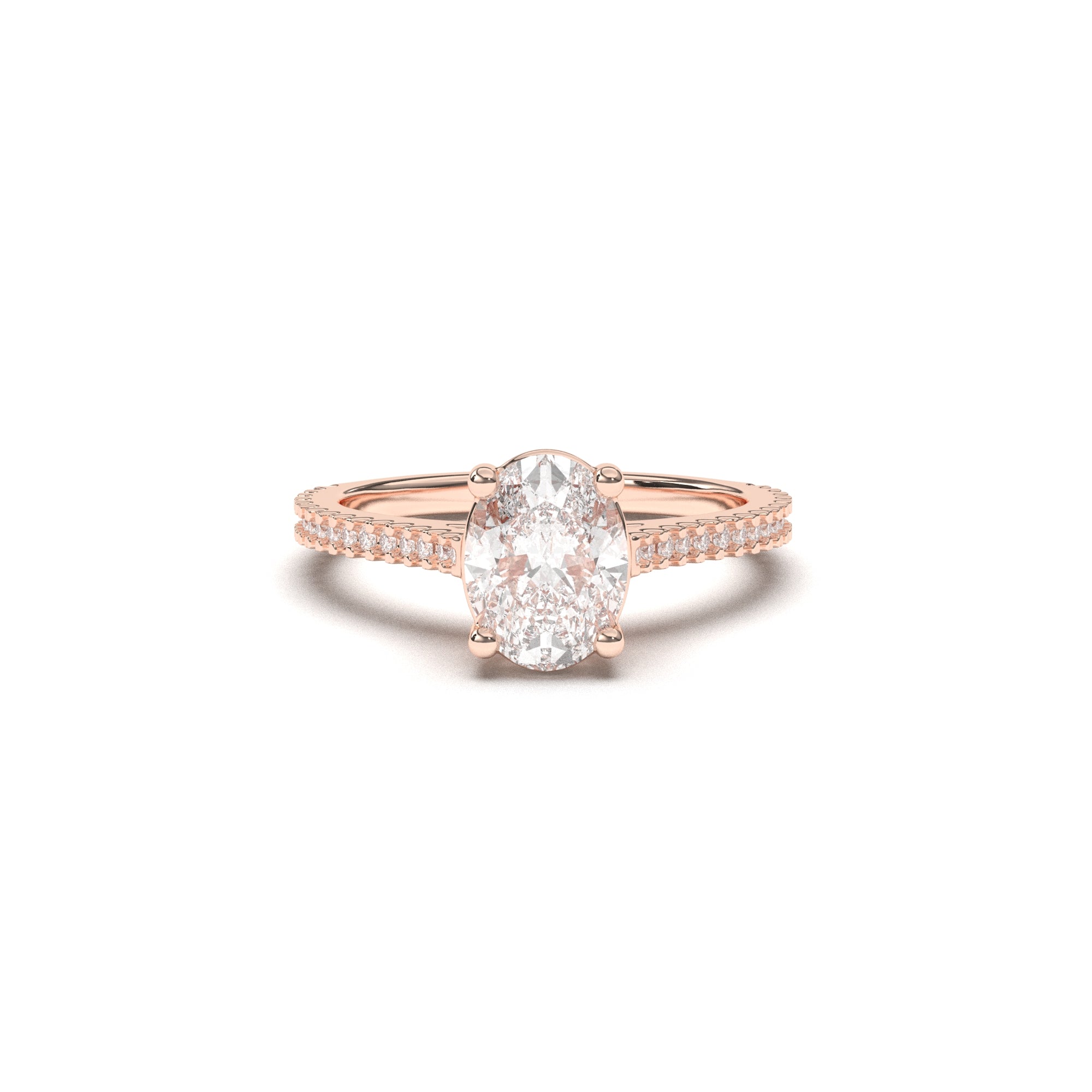 Oval Petit Soline Pavé - 1,5 mm