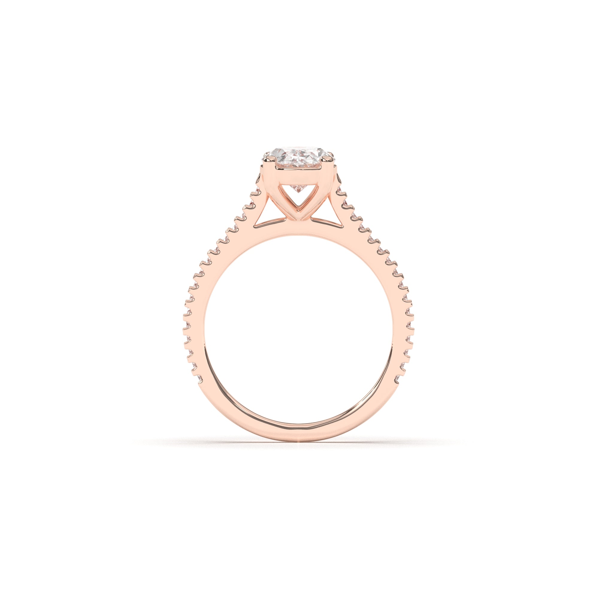 Oval Petit Soline Pavé - 1,5 mm