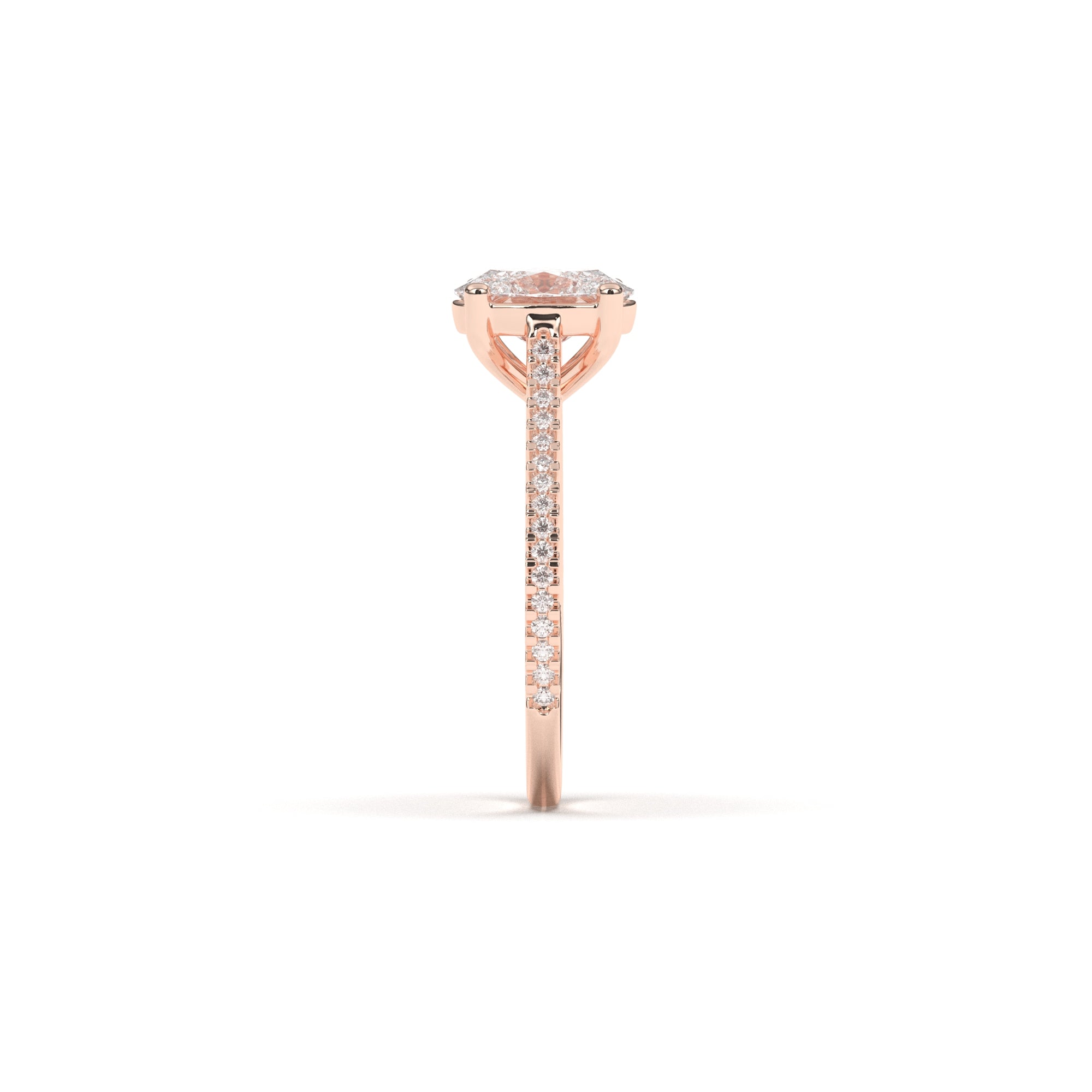 Oval Petit Soline Pavé - 1,5 mm