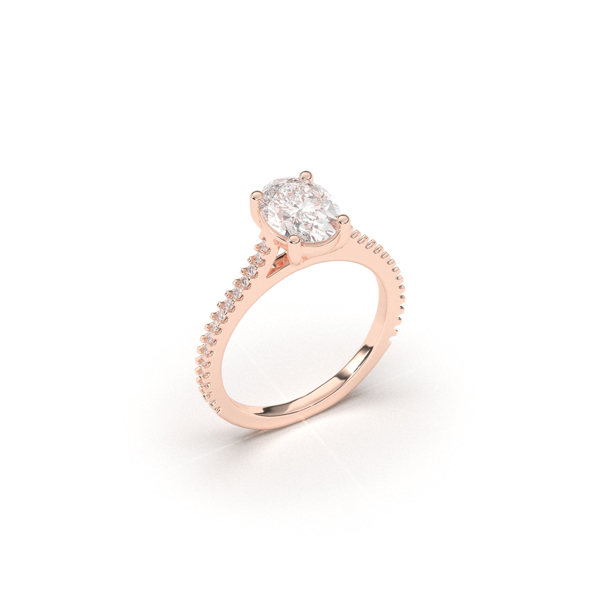 Oval Petit Soline Pavé - 1,5 mm
