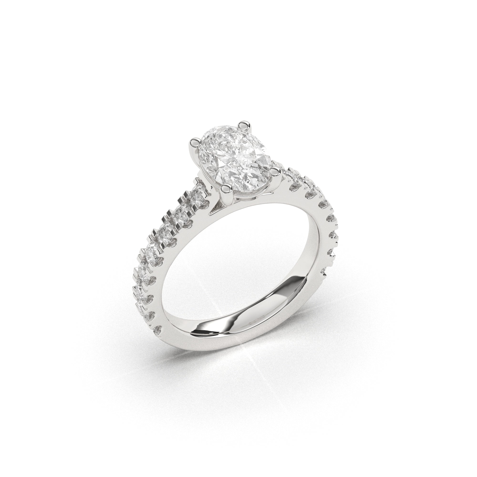 Oval Grand Soline Pavè - 2,5 mm