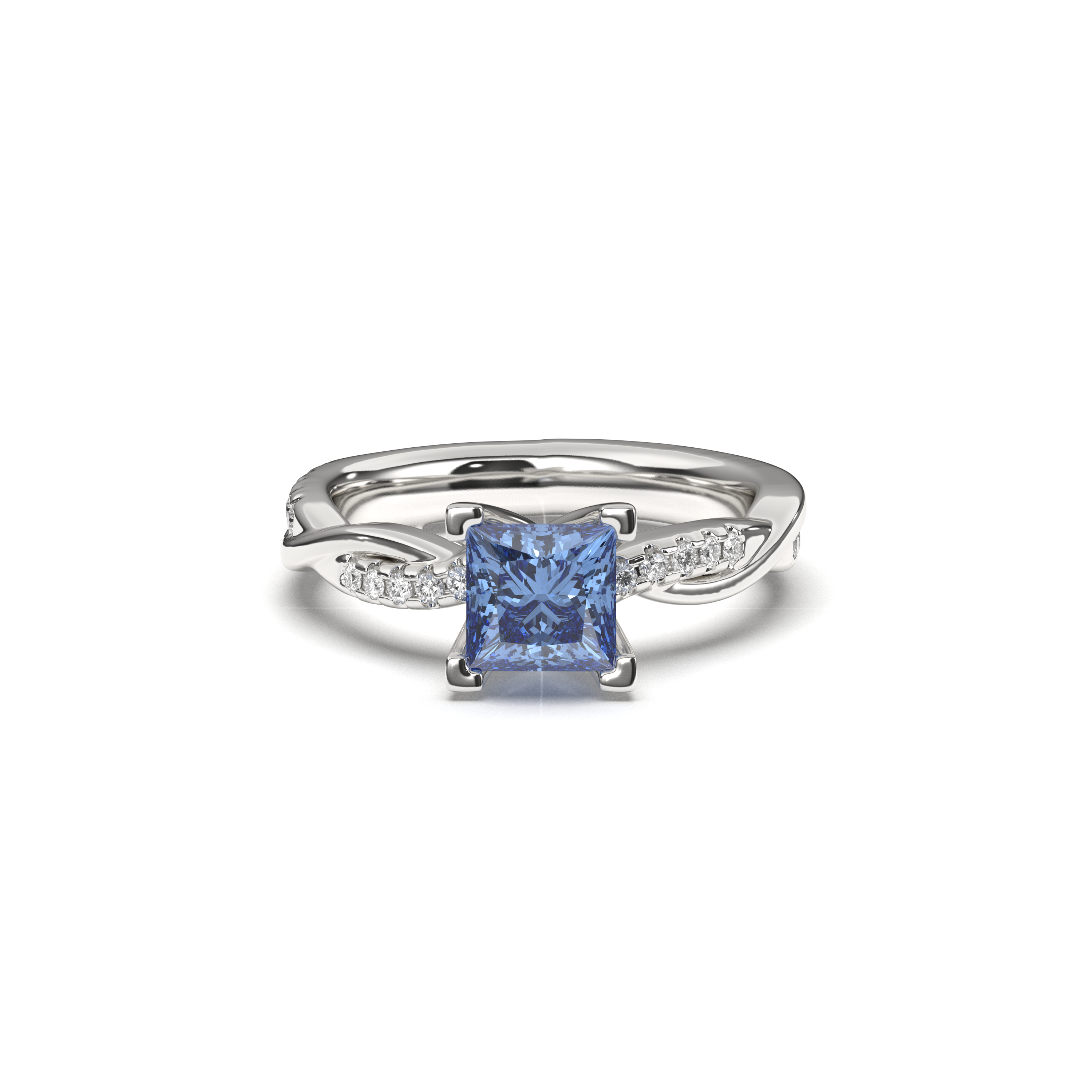 Princess Blue – 1,0 ct Platin