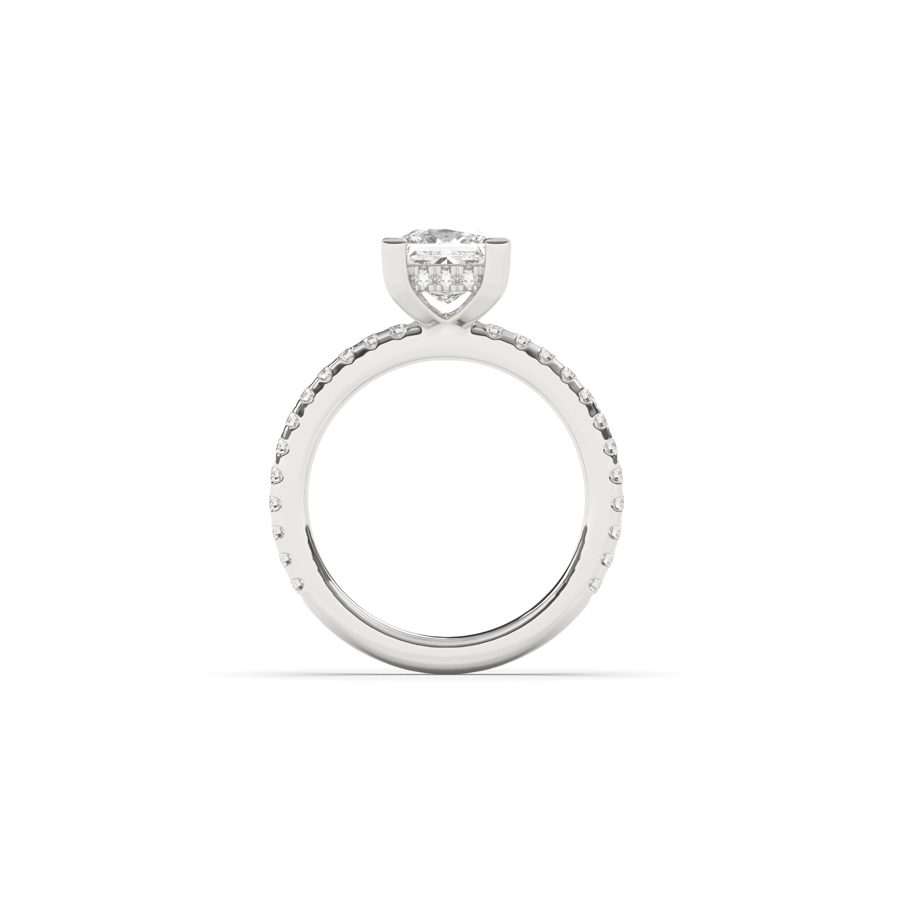 Princess Clair Pavé Halo – 1,5 ct Weißgold