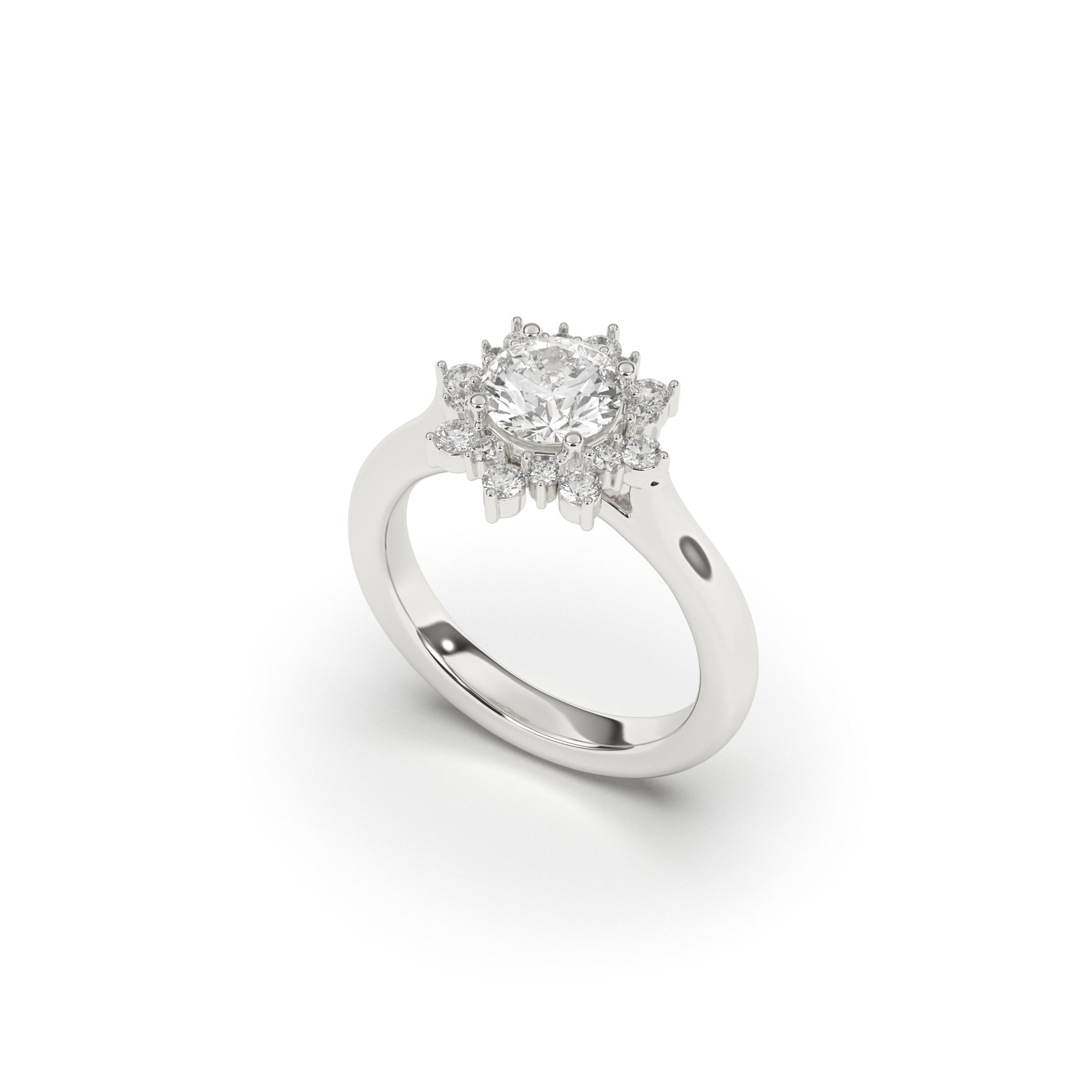 Brilliant Halo - 1 ct Weißgold