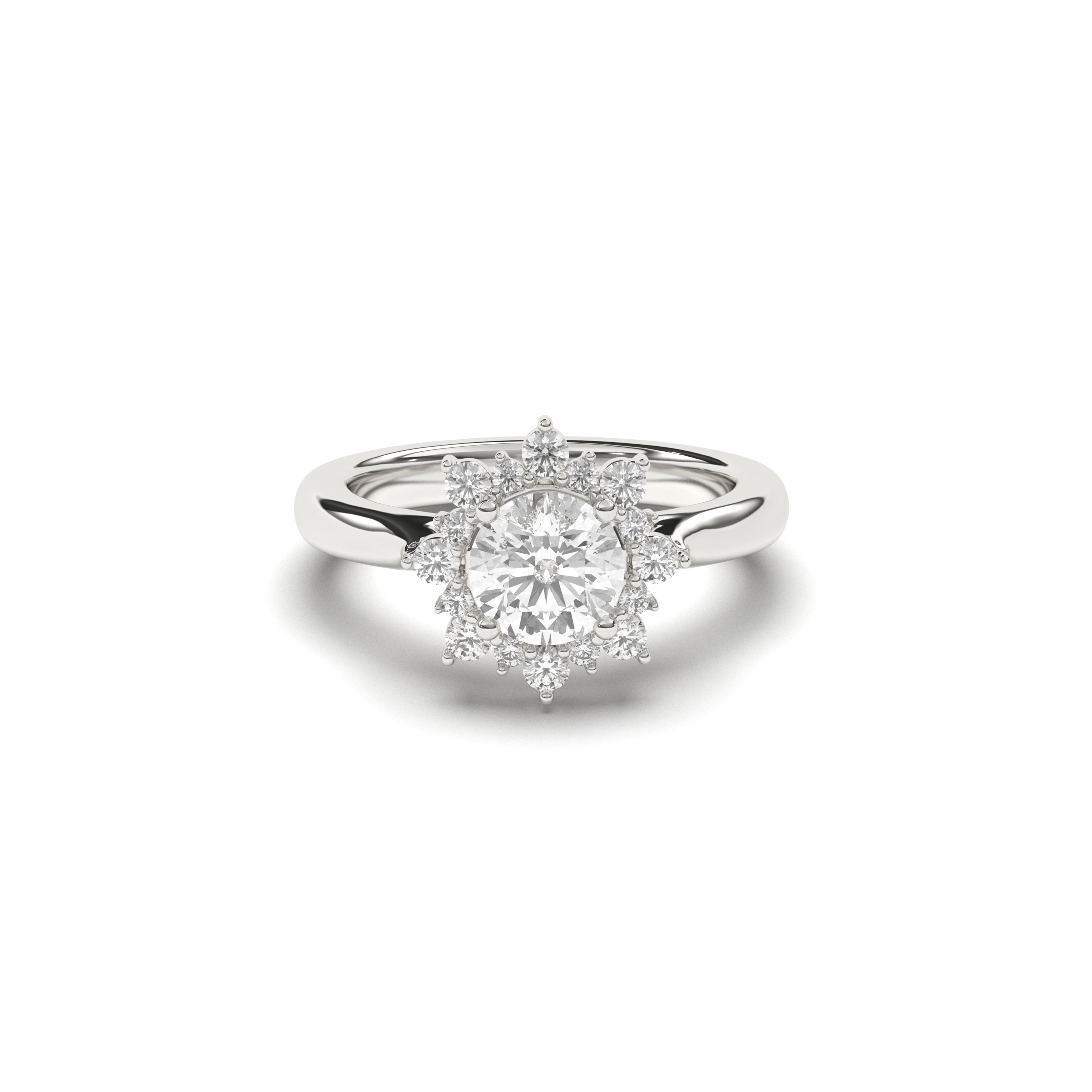 Brilliant Halo - 1 ct Weißgold