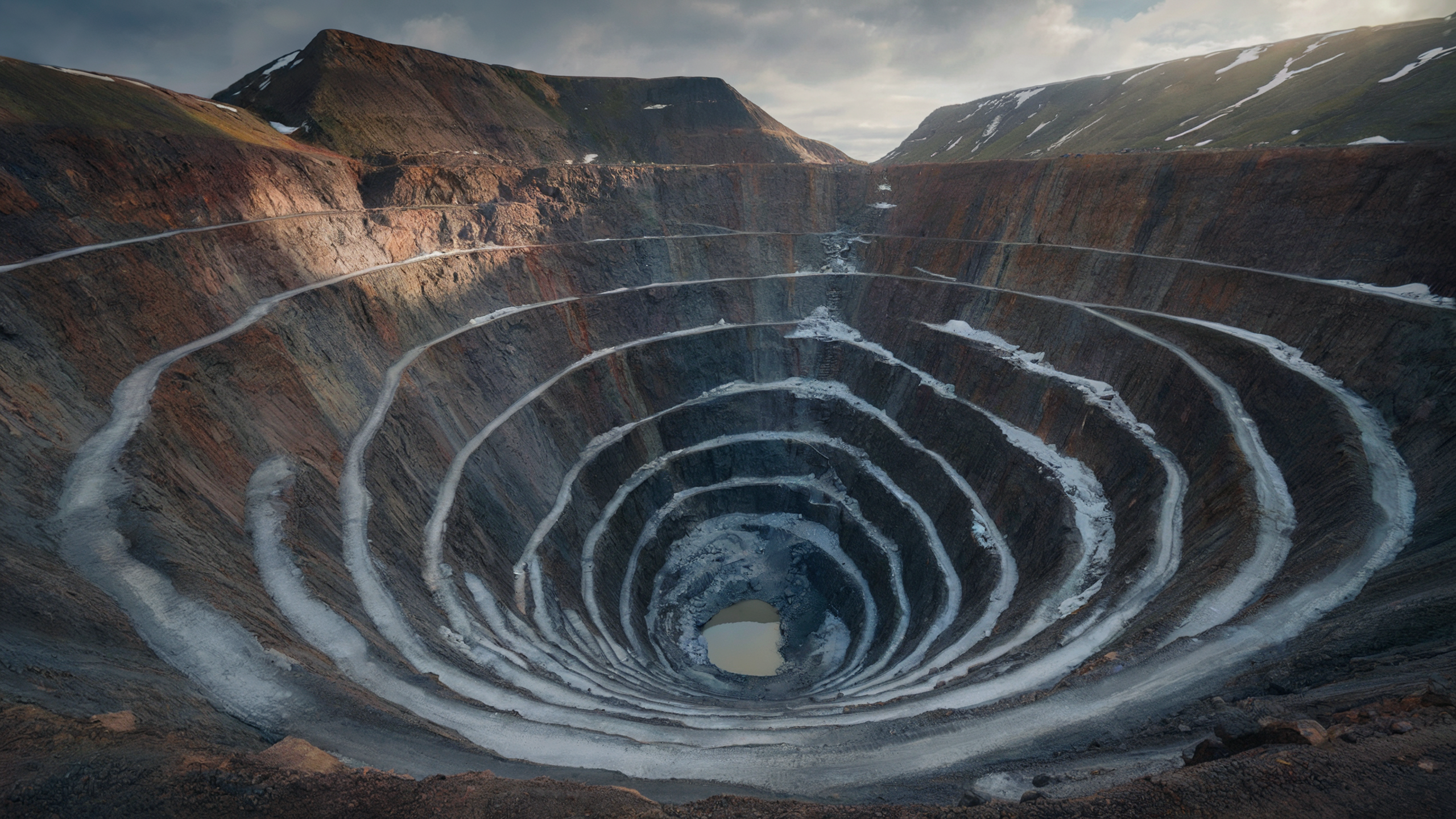 Offene Diamantmine – Sinnbild für den Unterschied zwischen natürlichen und nachhaltigen Labordiamanten
