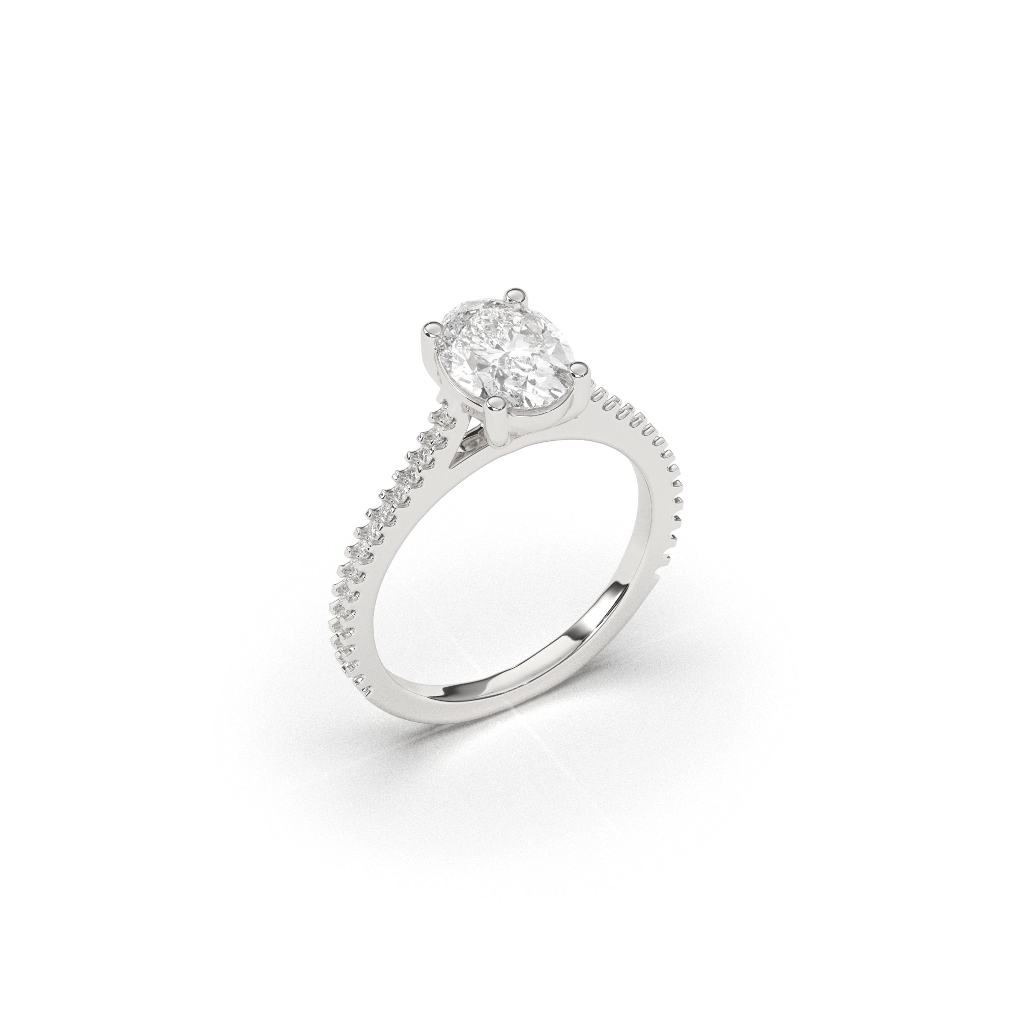 Oval Petit Soline Pavé - 1,5 mm