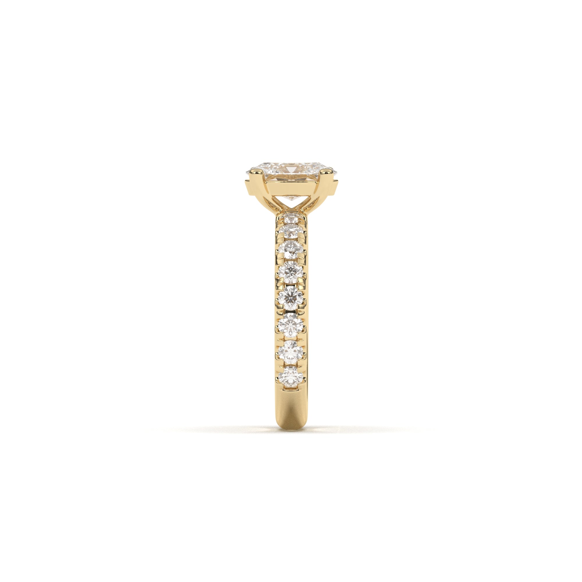 Oval Grand Claire Pavé  - 2,5 mm