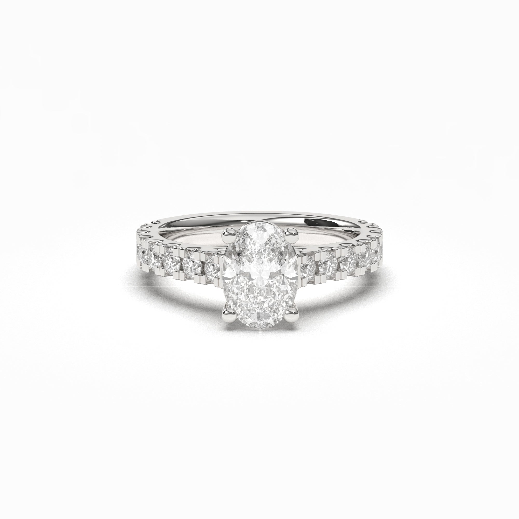 Oval Grand Soline Pavè - 2,5 mm