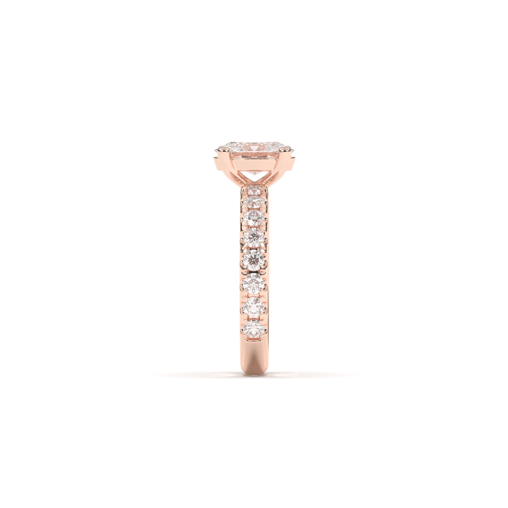 Oval Grand Claire Pavé  - 2,5 mm