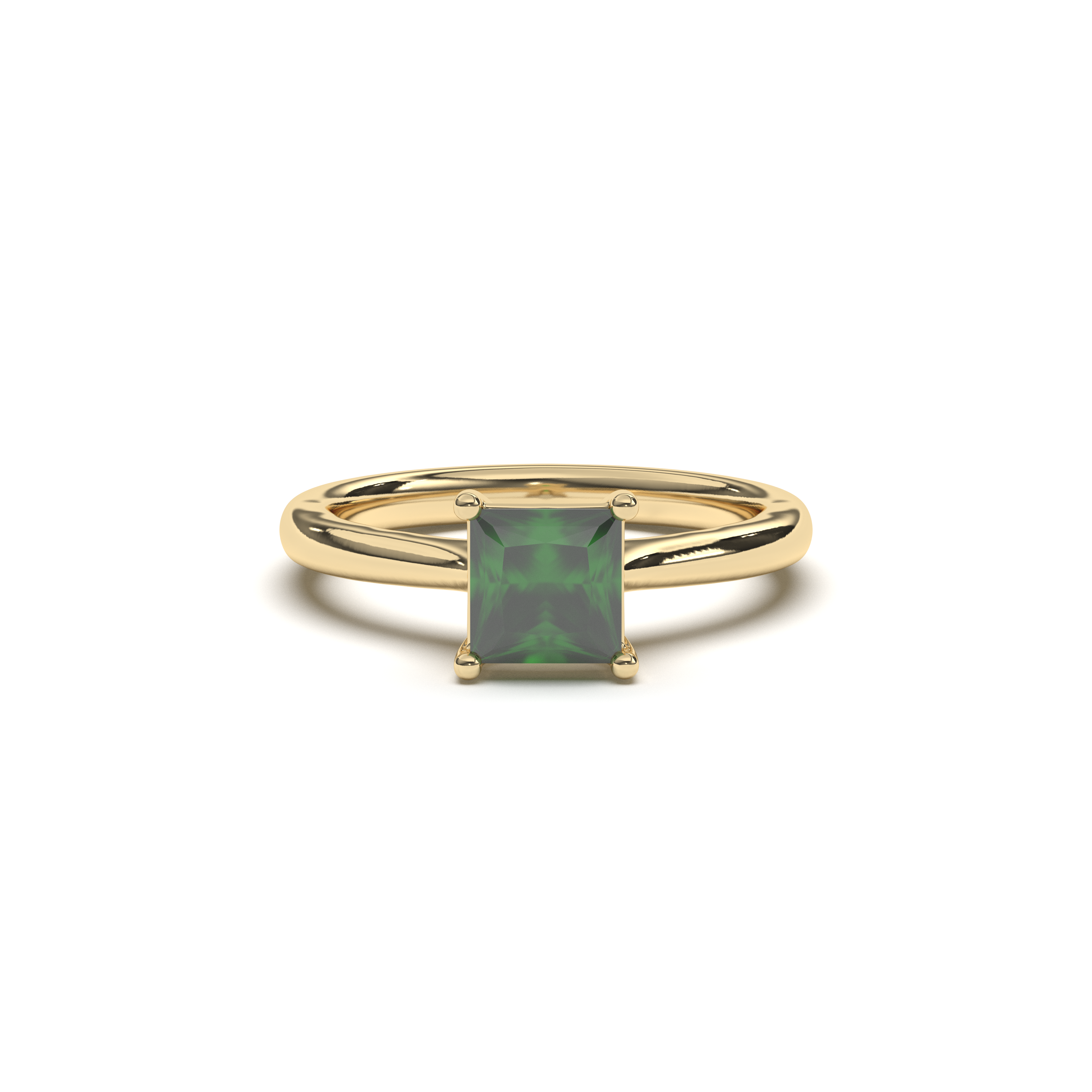 Princess Soline – 1 ct Fancy Green in Gelbgold