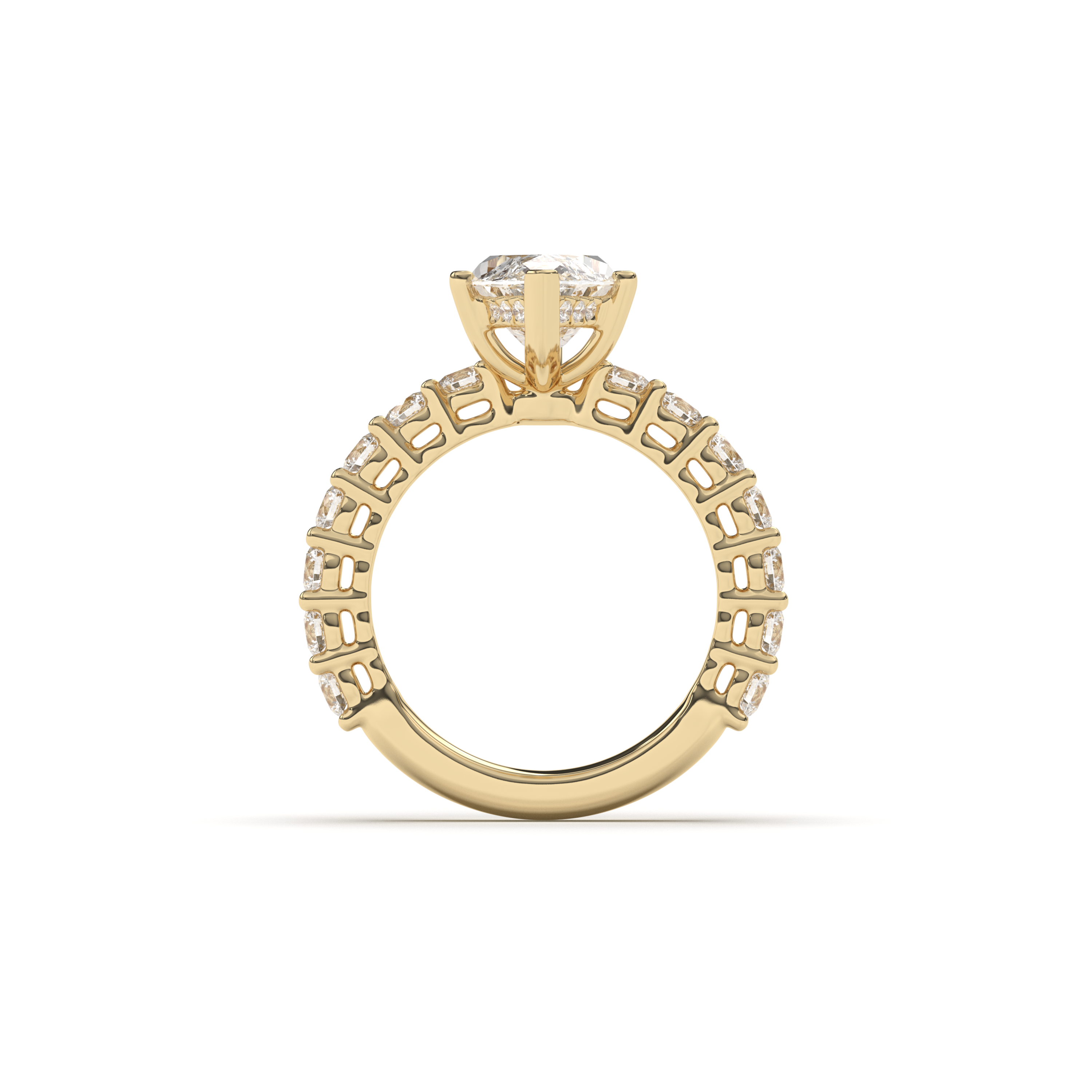 Marquis Ring - 3,58 ct, Gelbgold