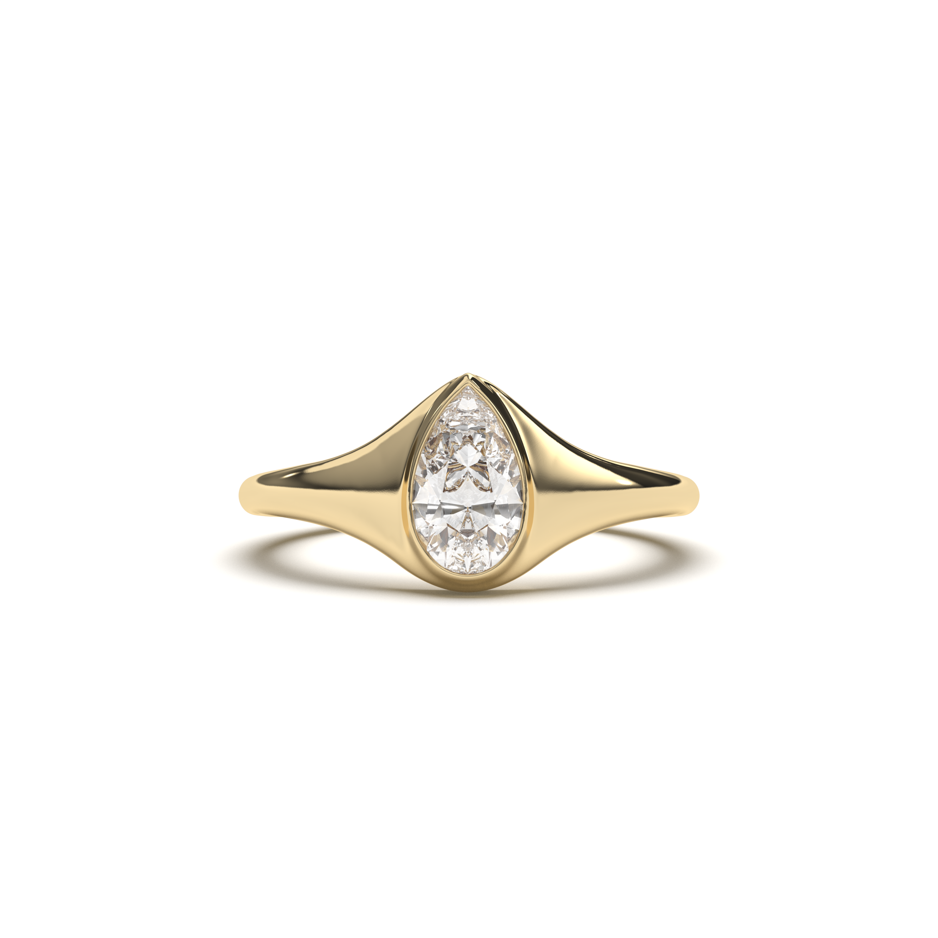 Pear Signet – 0,75 ct Gelbgold