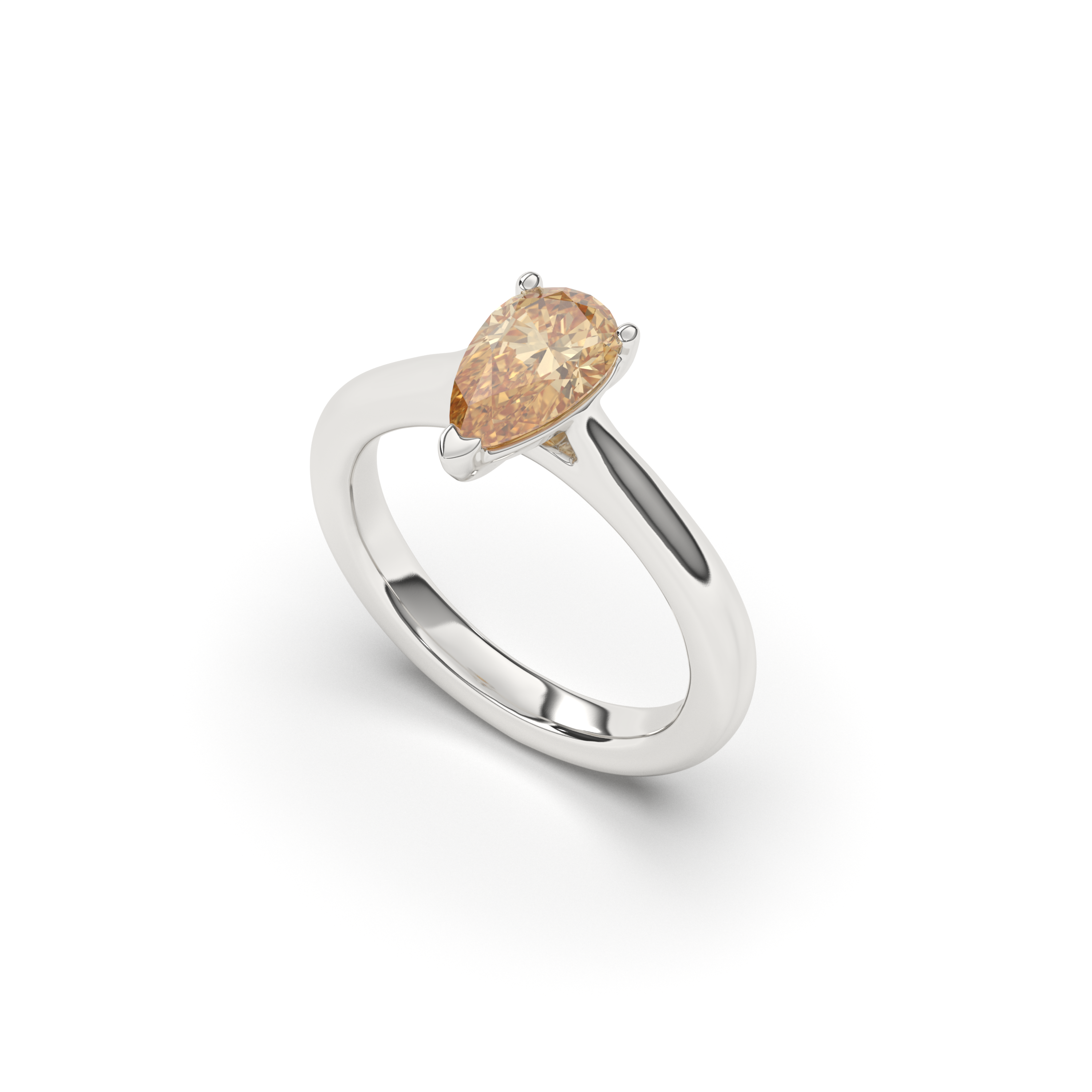 Pear Soline Pink – 1,5 ct Platin