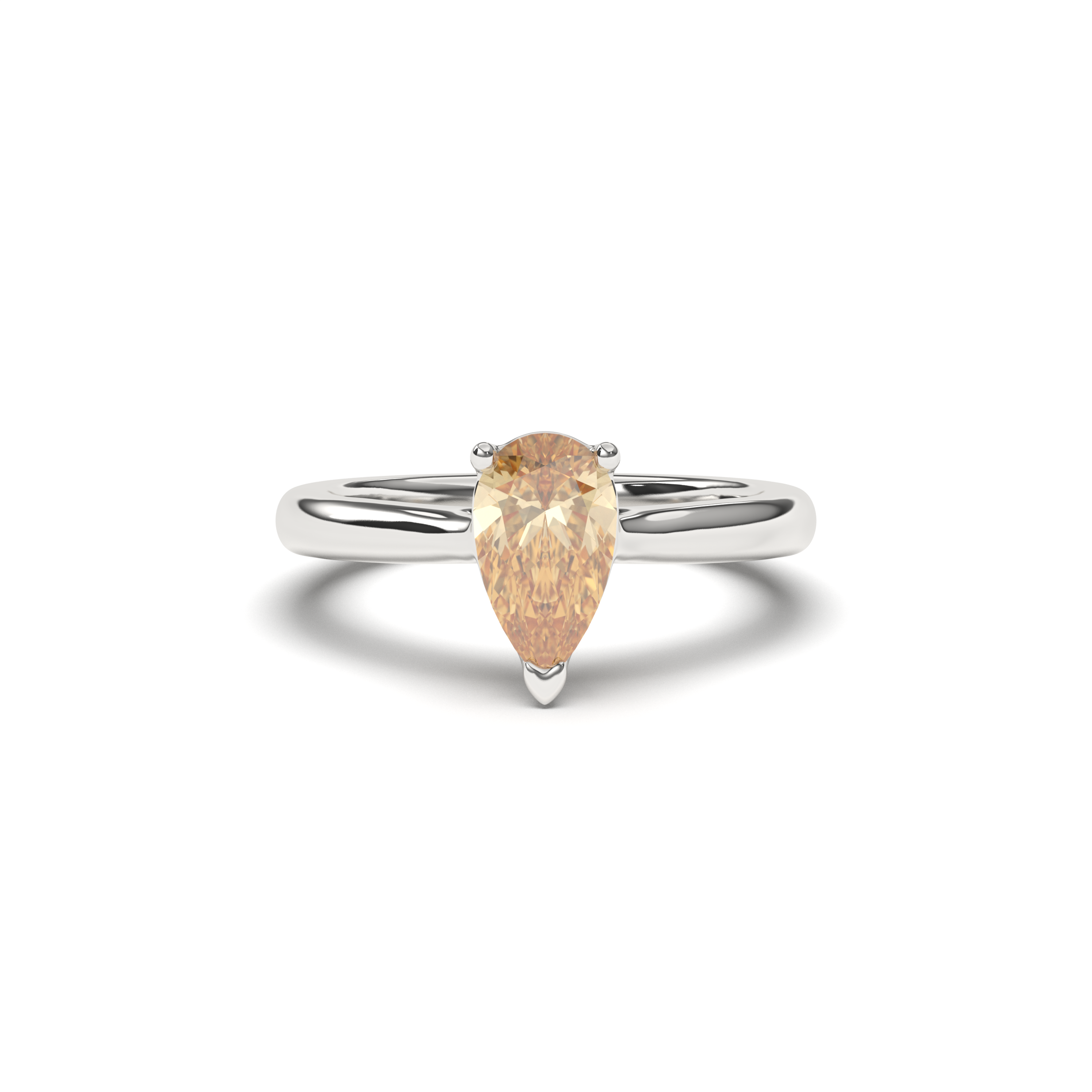 Pear Soline Pink – 1,5 ct Platin