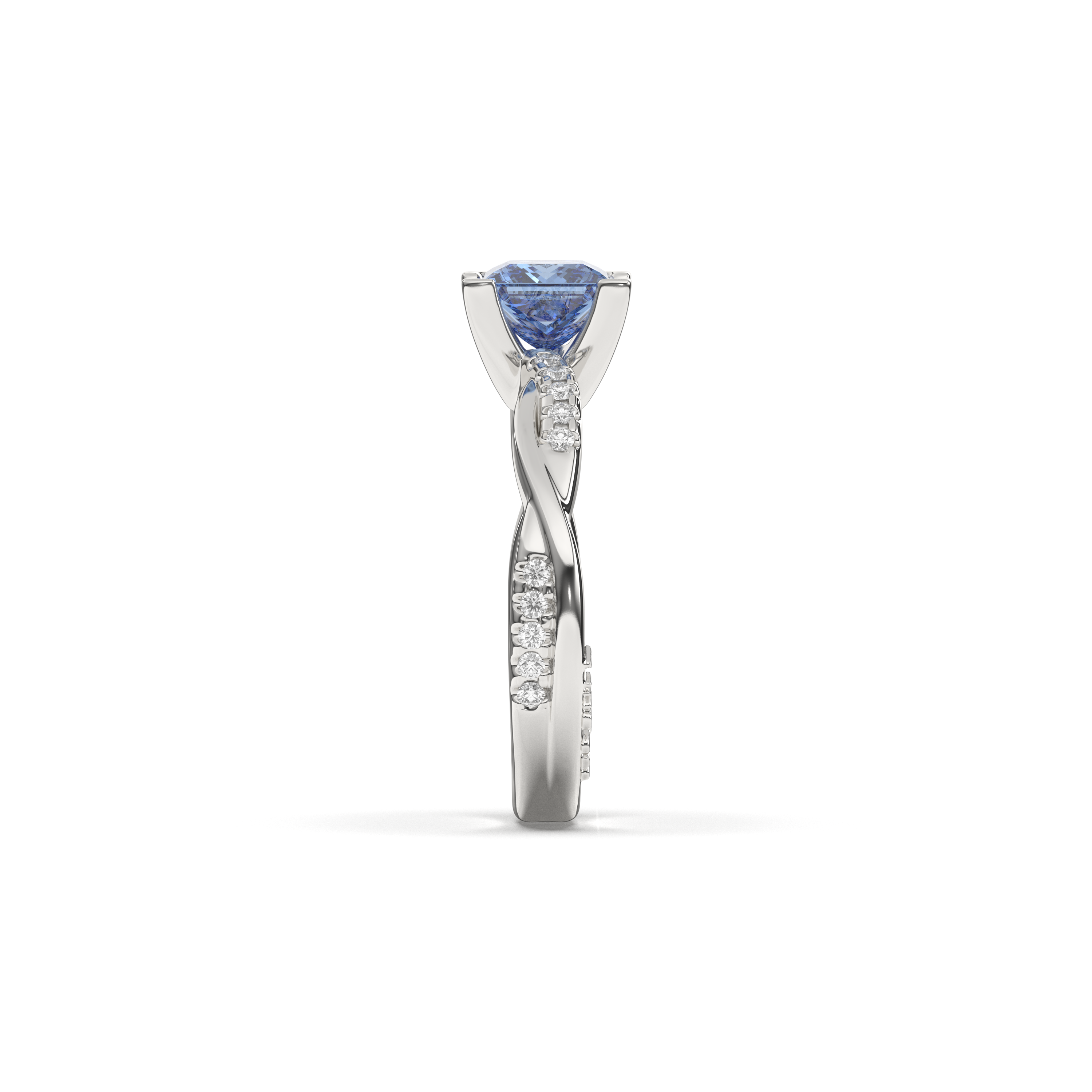 Princess Blue – 1,0 ct Platin