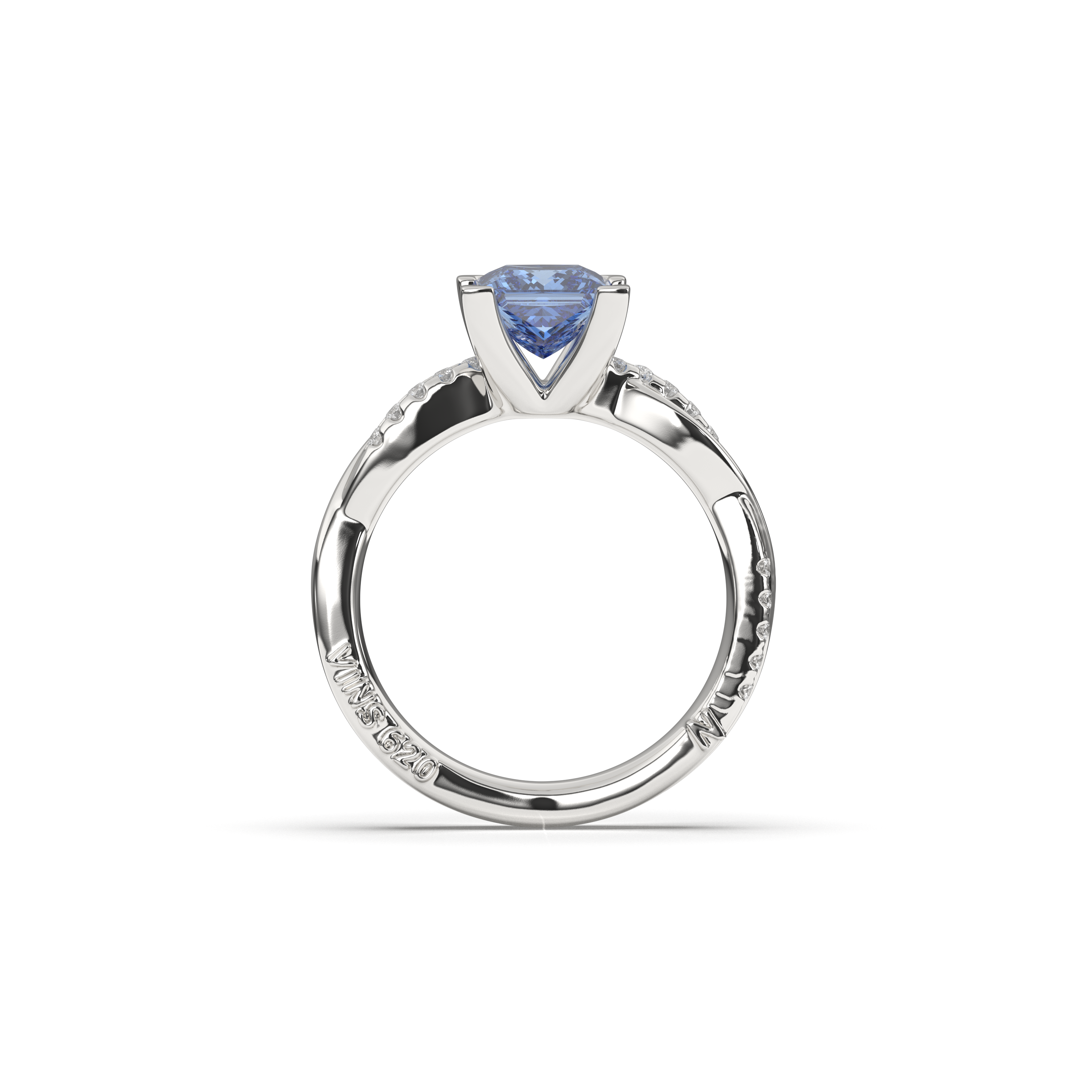 Princess Blue – 1,0 ct Platin