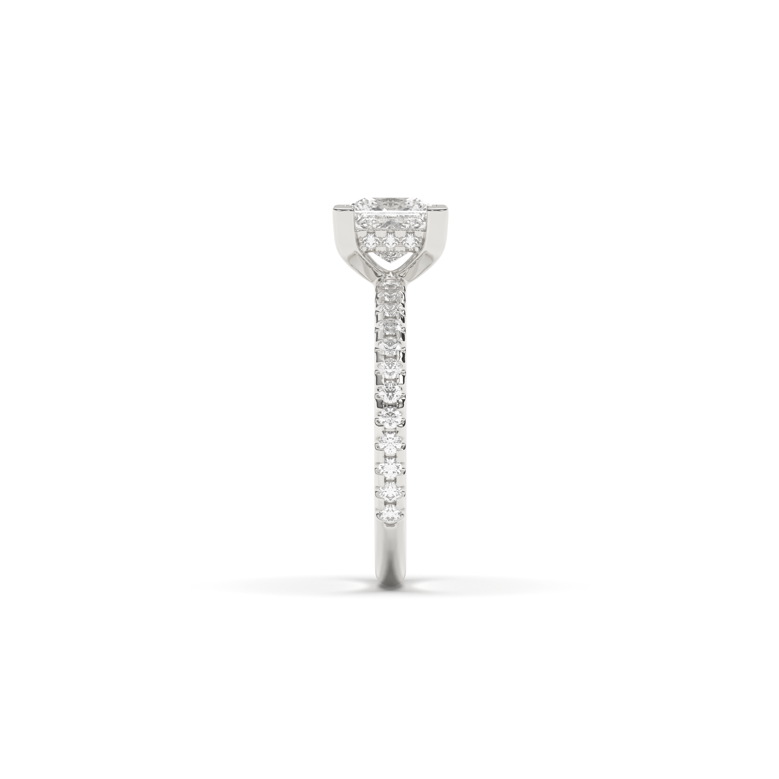 Princess Clair Pavé Halo – 1,5 ct Weißgold